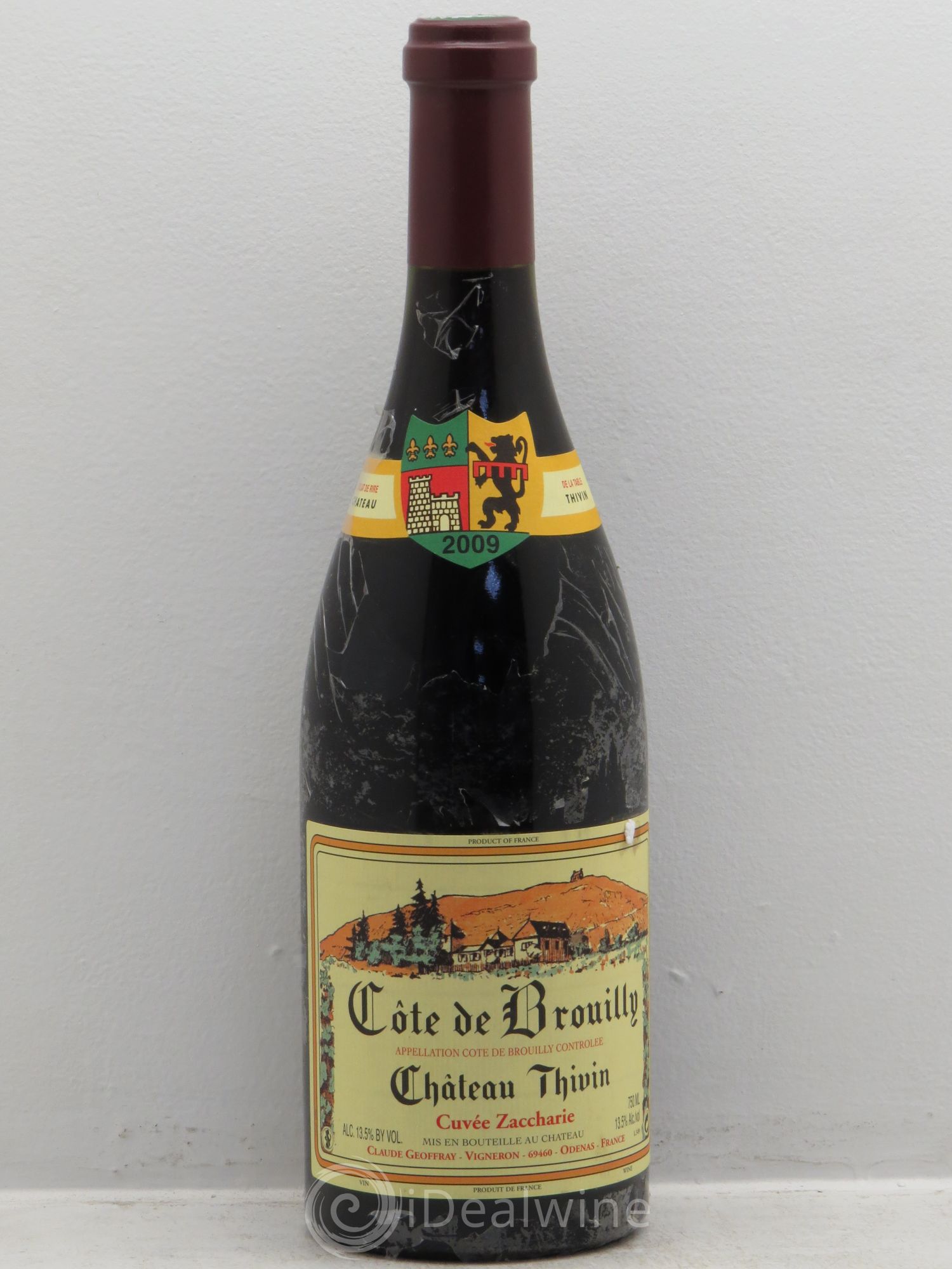 Côte de Brouilly Cuvée Zaccharie Château Thivin (sans prix de réserve) 2009 - Lot de 1 bouteille - 0
