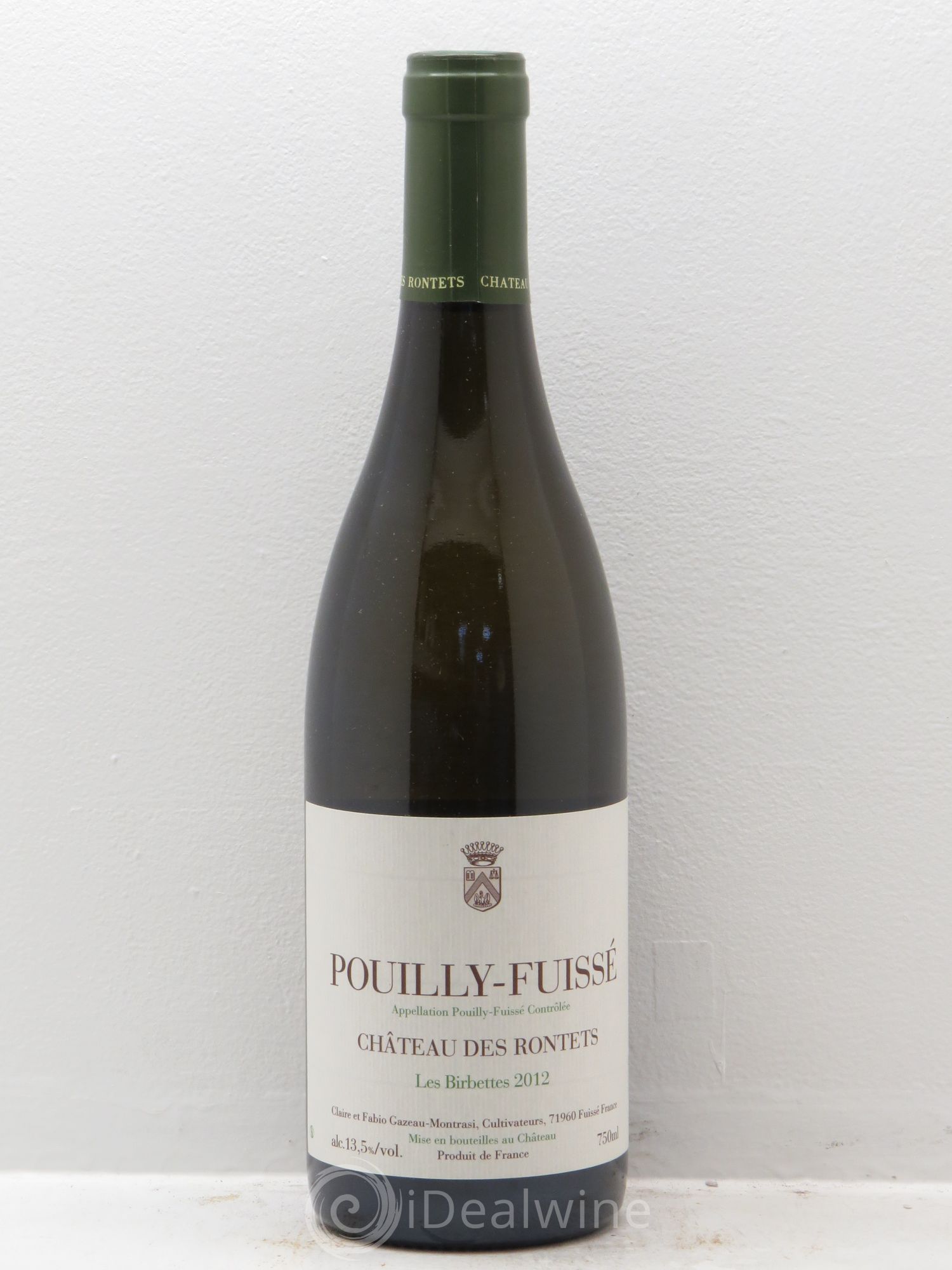 Pouilly-Fuissé Les Birbettes Château des Rontets (sans prix de réserve) 2012 - Lot de 1 bouteille - 0