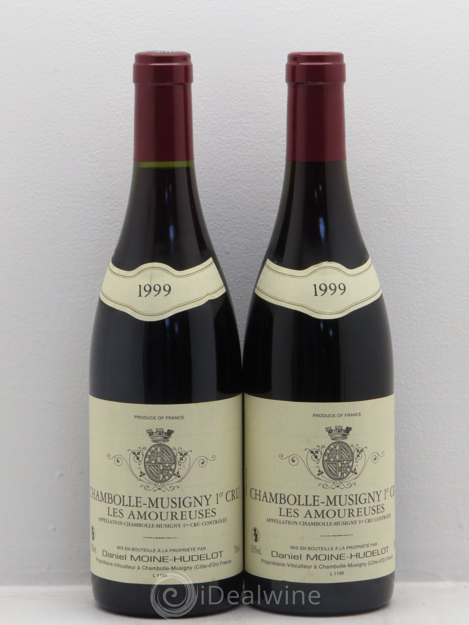 Chambolle-Musigny 1er Cru Les Amoureuses Moine-Hudelot (Domaine) (sans prix de réserve) 1999 - Lot de 2 bouteilles - 0