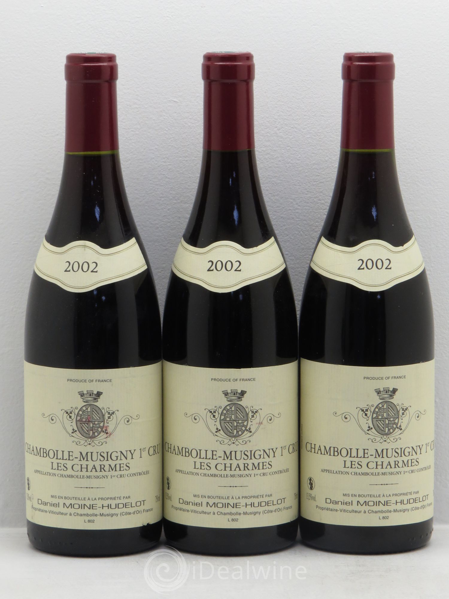 Chambolle-Musigny 1er Cru 2002 - Lot de 3 bouteilles - 0