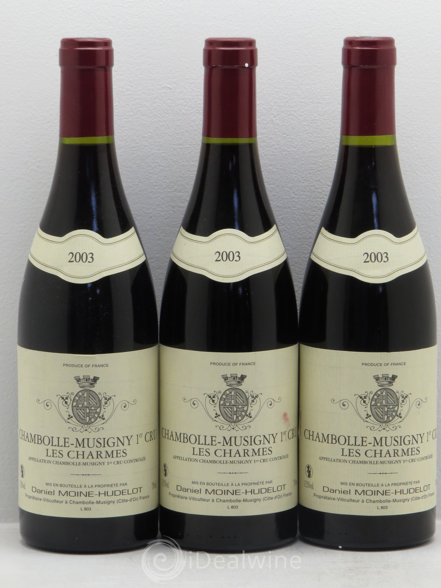 Chambolle-Musigny 1er Cru (sans prix de réserve) 2003 - Lot de 3 bouteilles - 0
