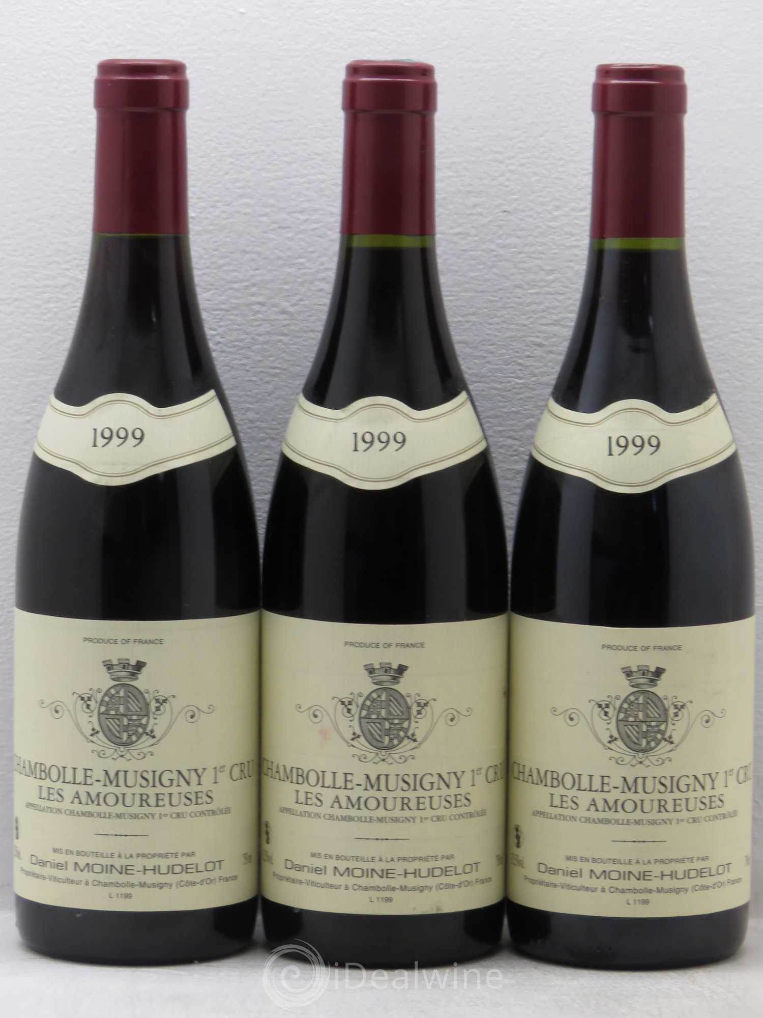 Chambolle-Musigny 1er Cru Les Amoureuses Moine-Hudelot (Domaine) 1999 - Lot de 3 bouteilles - 0