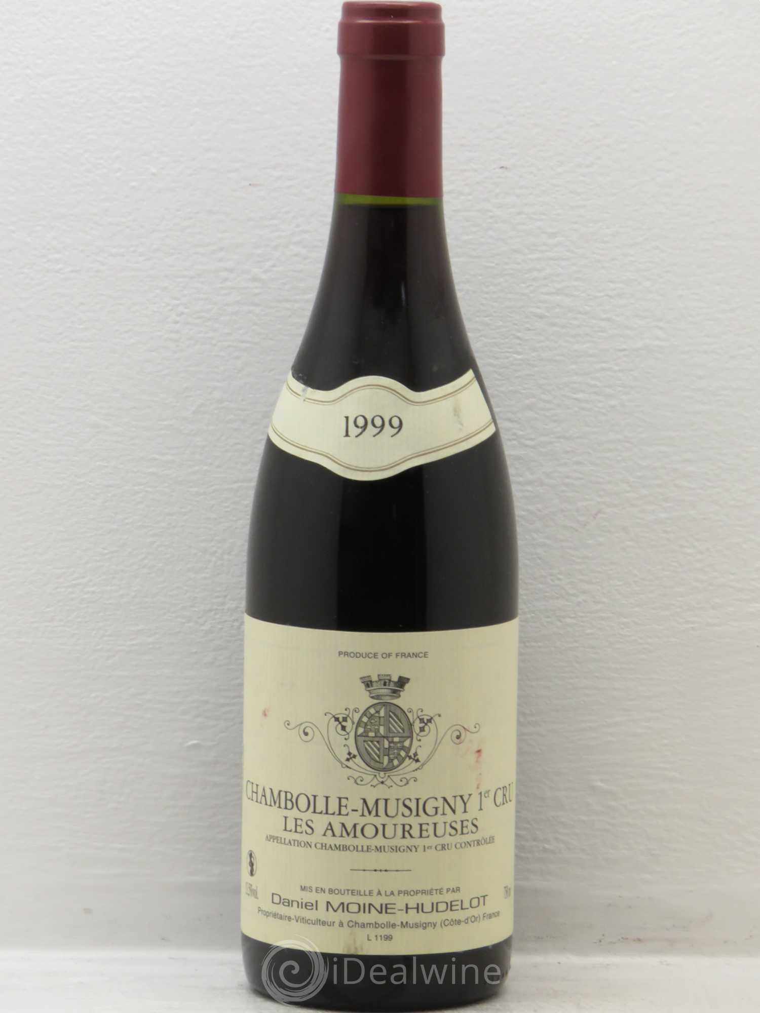 Chambolle-Musigny 1er Cru Les Amoureuses Moine-Hudelot (Domaine) 1999 - Lot de 1 bouteille - 0