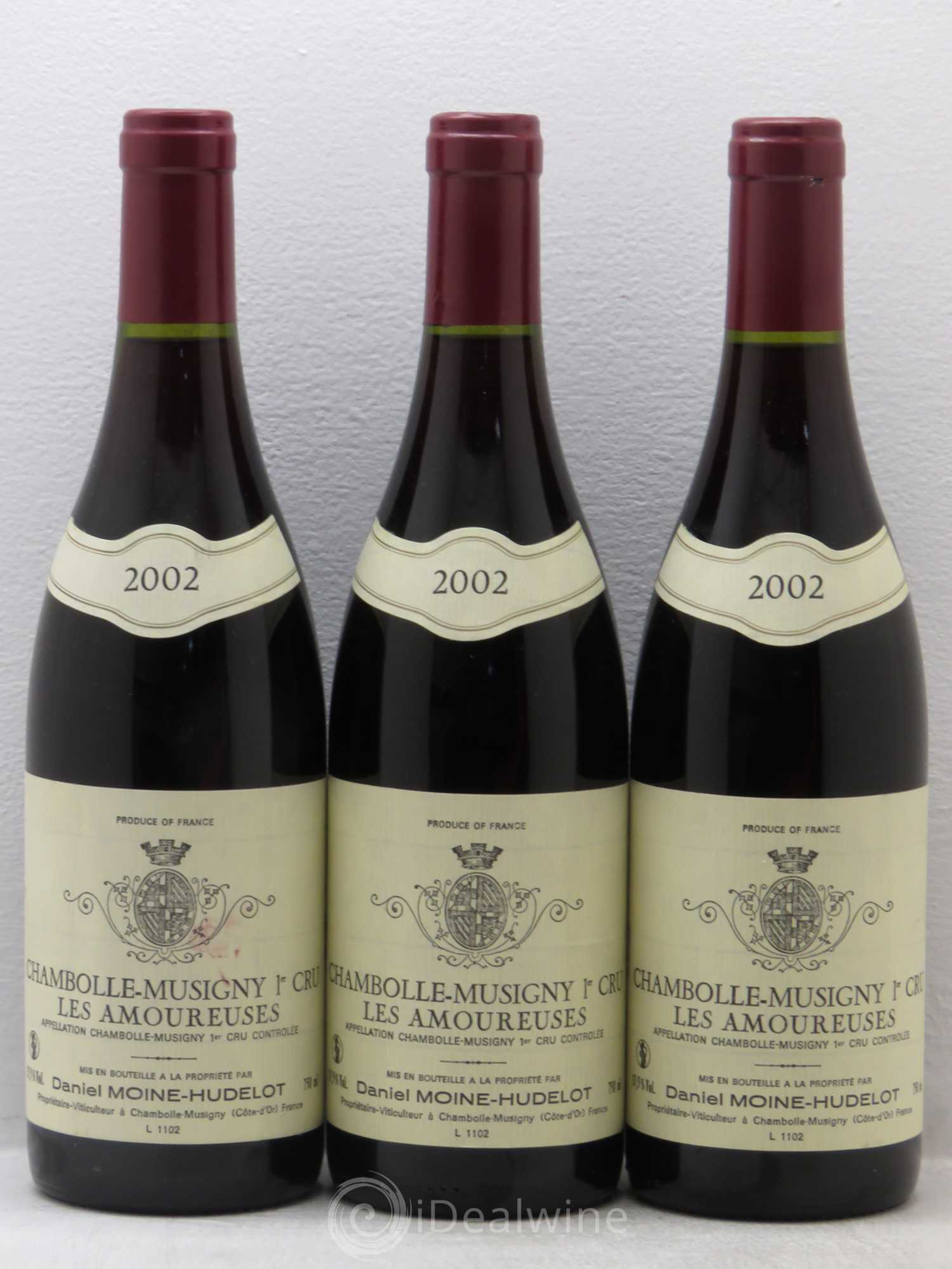 Chambolle-Musigny 1er Cru Les Amoureuses Moine-Hudelot (Domaine) 2002 - Lot de 3 bouteilles - 0