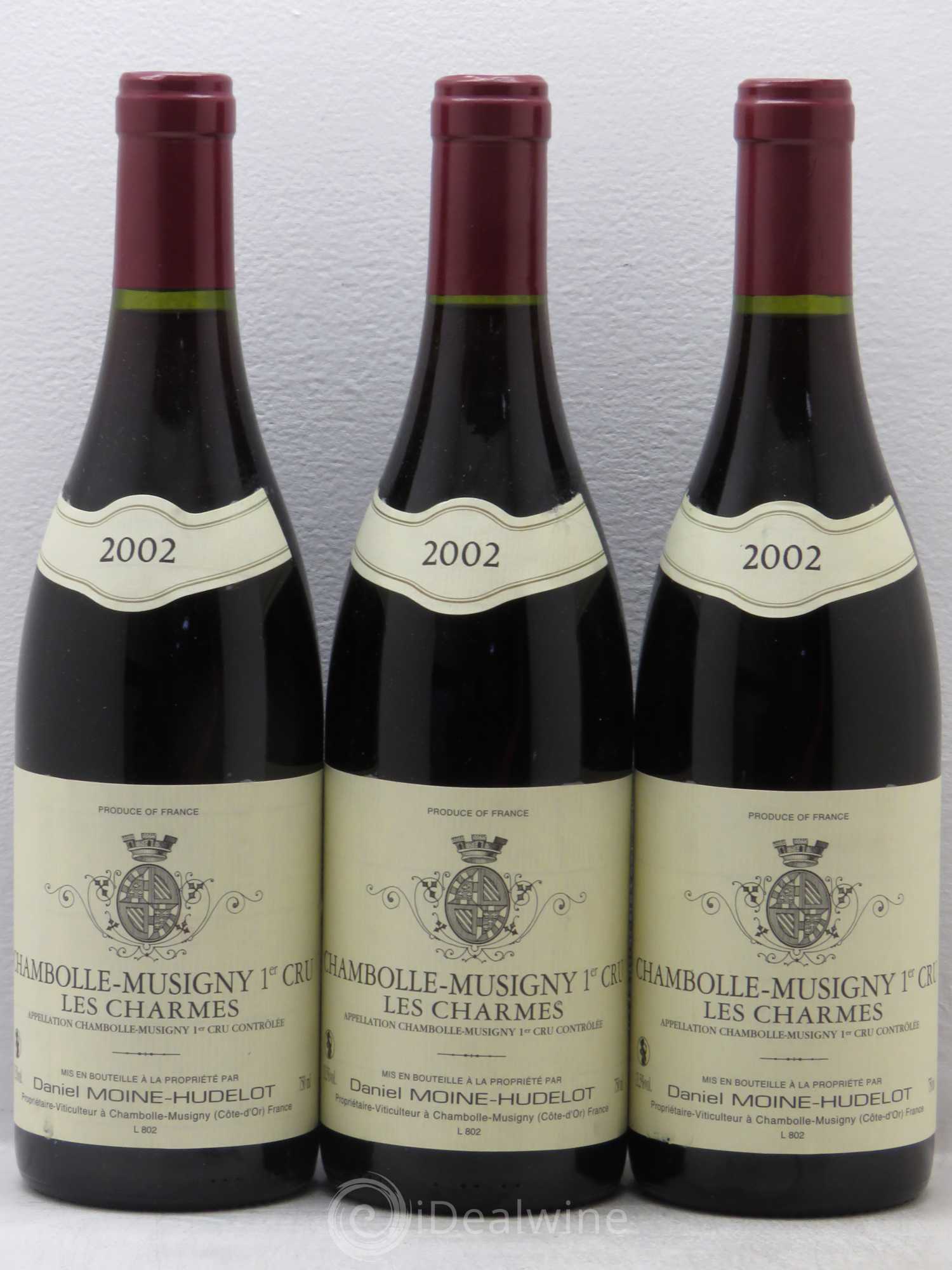Chambolle-Musigny 1er Cru (sans prix de réserve) 2002 - Lot de 3 bouteilles - 0