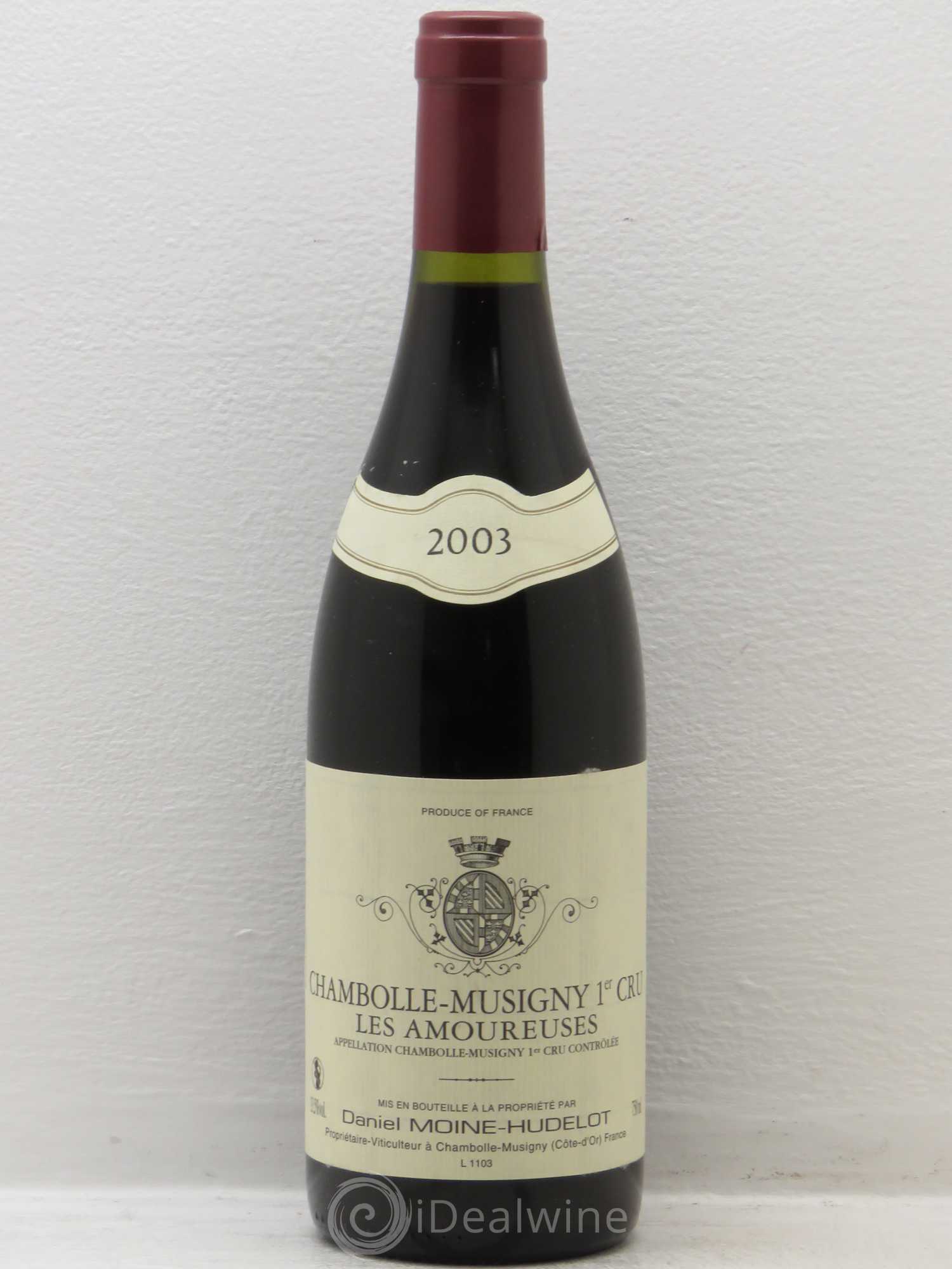 Chambolle-Musigny 1er Cru Les Amoureuses Moine-Hudelot (Domaine) 2003 - Lot de 1 bouteille - 0