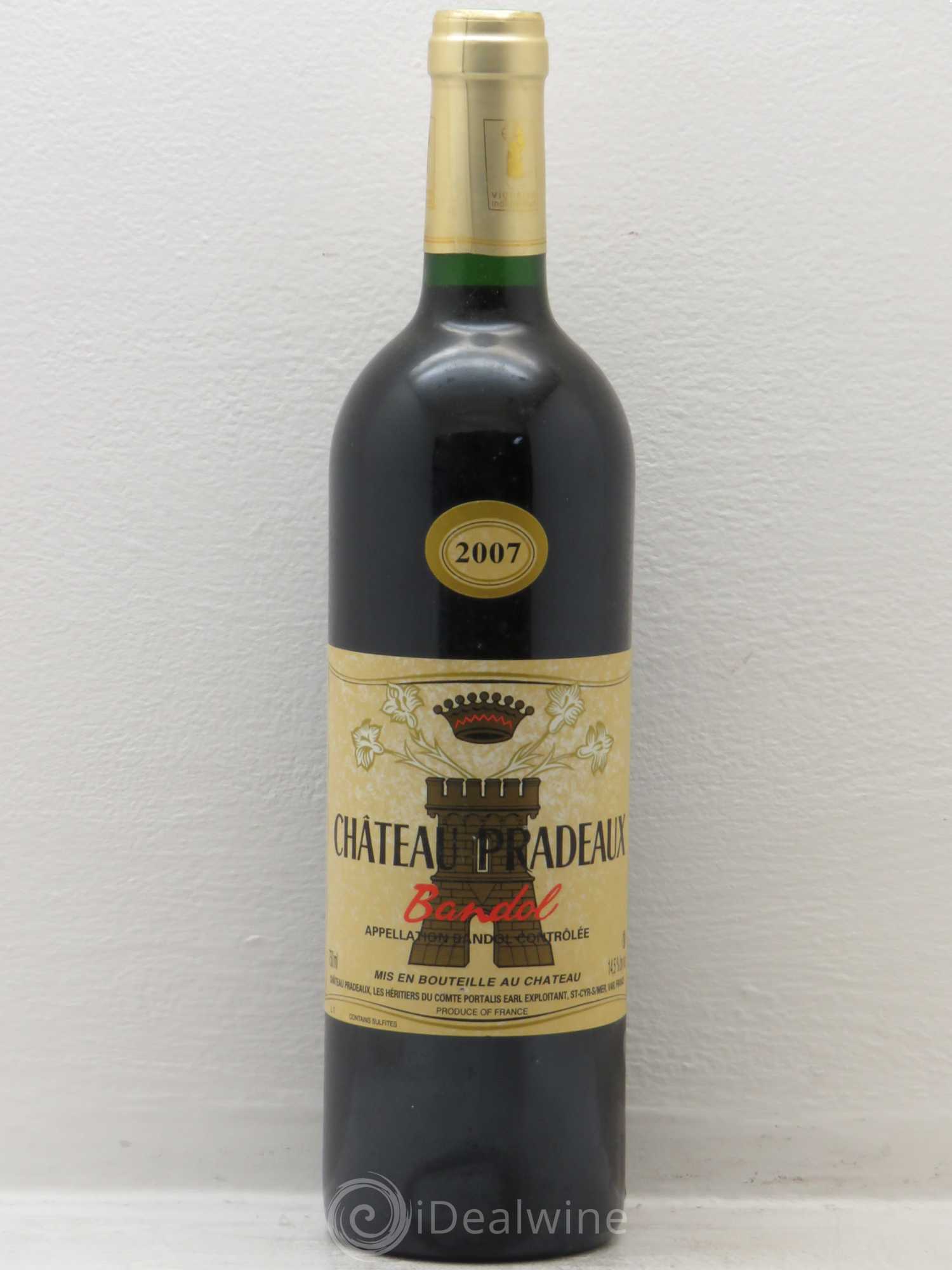 Bandol Château Pradeaux Famille Portalis 2007 - Lot de 1 bouteille - 0