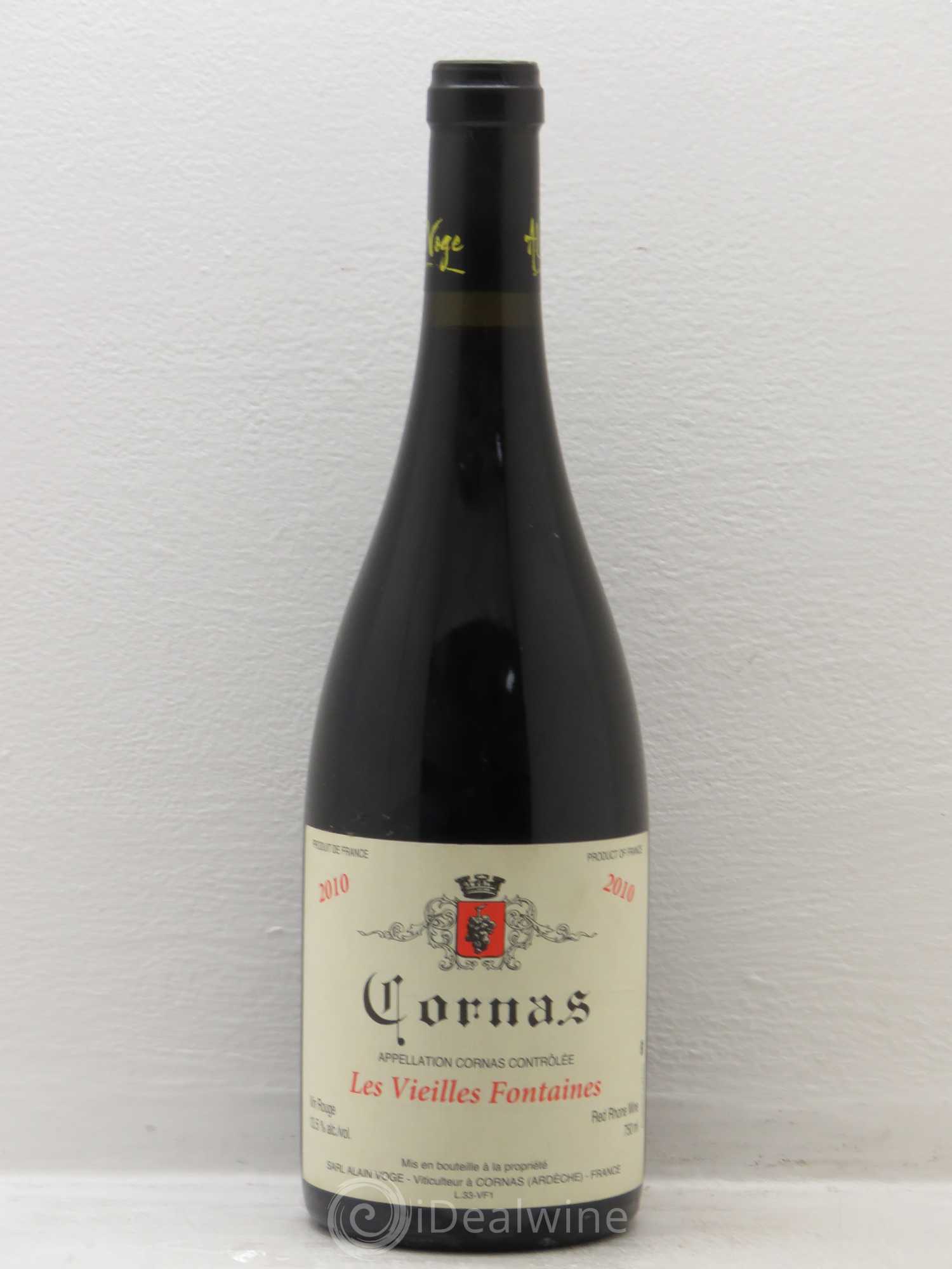Cornas Les Vieilles Fontaines Alain Voge (Domaine) 2010 - Lot de 1 bouteille - 0