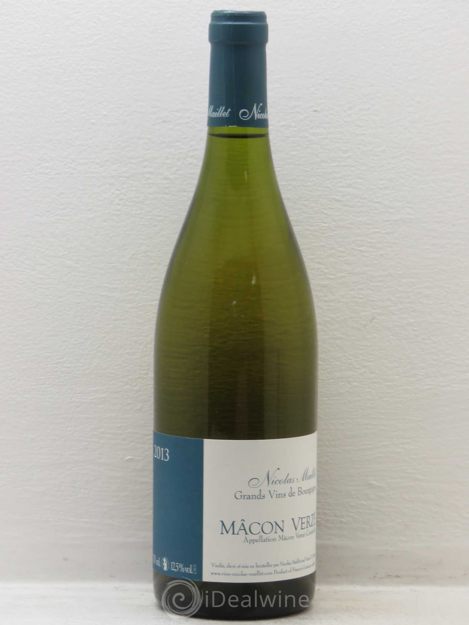Mâcon-Verzé Nicolas Maillet (sans prix de réserve) 2013 - Lot de 1 bouteille - 0