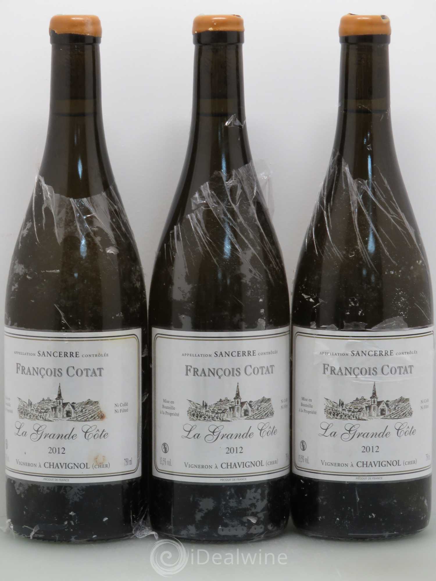 Sancerre La Grande Côte François Cotat (sans prix de réserve) 2012 - Lot de 3 bouteilles - 0