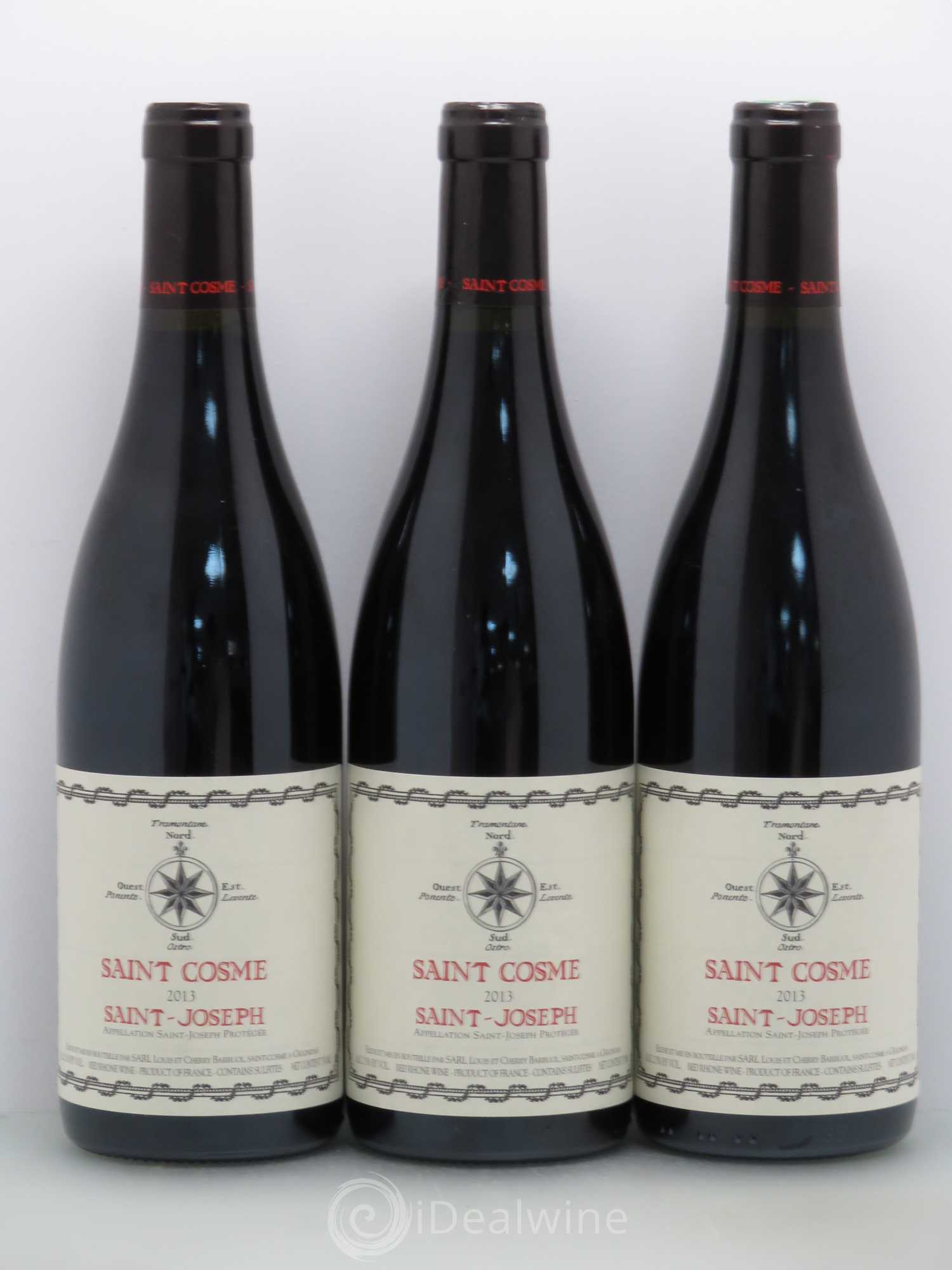 Saint-Joseph Chateau De Cosme (sans prix de réserve) 2013 - Posten von 3 Flaschen - 0