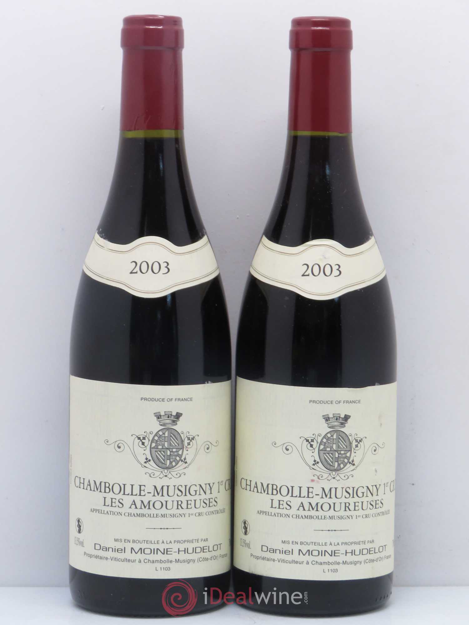 Chambolle-Musigny 1er Cru Les Amoureuses Moine-Hudelot (Domaine) 2003 - Lot de 2 bouteilles - 0