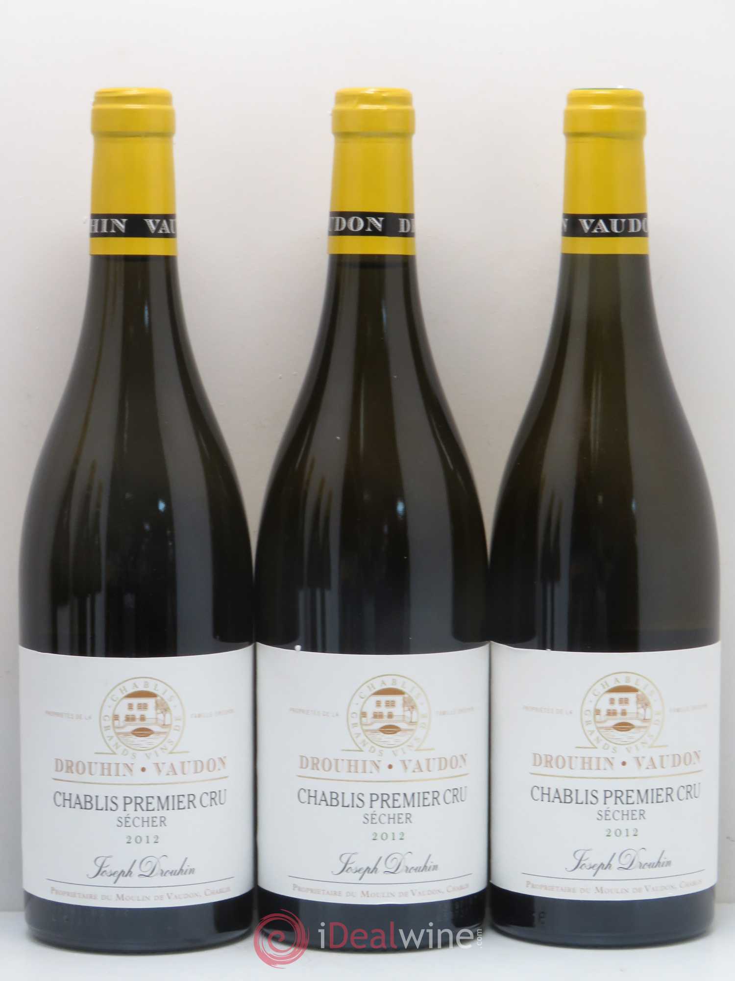 Chablis 1er Cru Secher Domaine Drouhin Vaudon (sans prix de réserve) 2012 - Posten von 6 Flaschen - 1