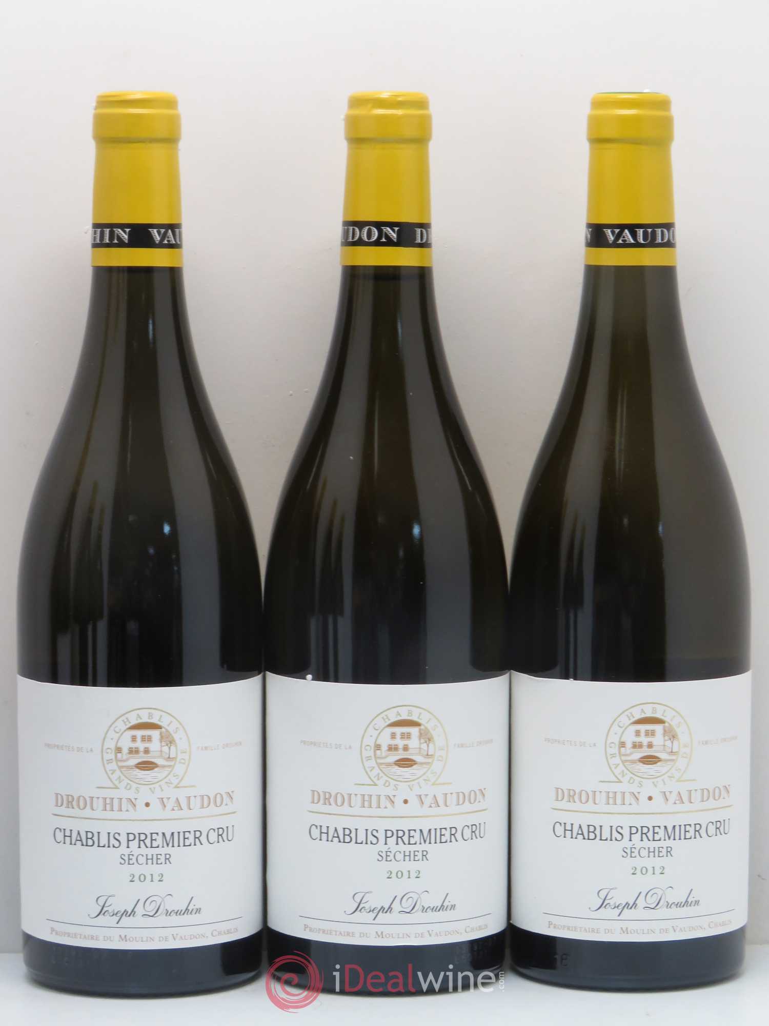 Chablis 1er Cru Secher Domaine Drouhin Vaudon (sans prix de réserve) 2012 - Posten von 6 Flaschen - 2