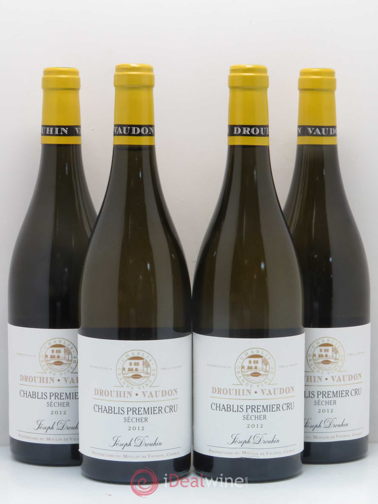 Chablis 1er Cru Secher Domaine Drouhin Vaudon (sans prix de réserve) 2012 - Posten von 4 Flaschen - 0
