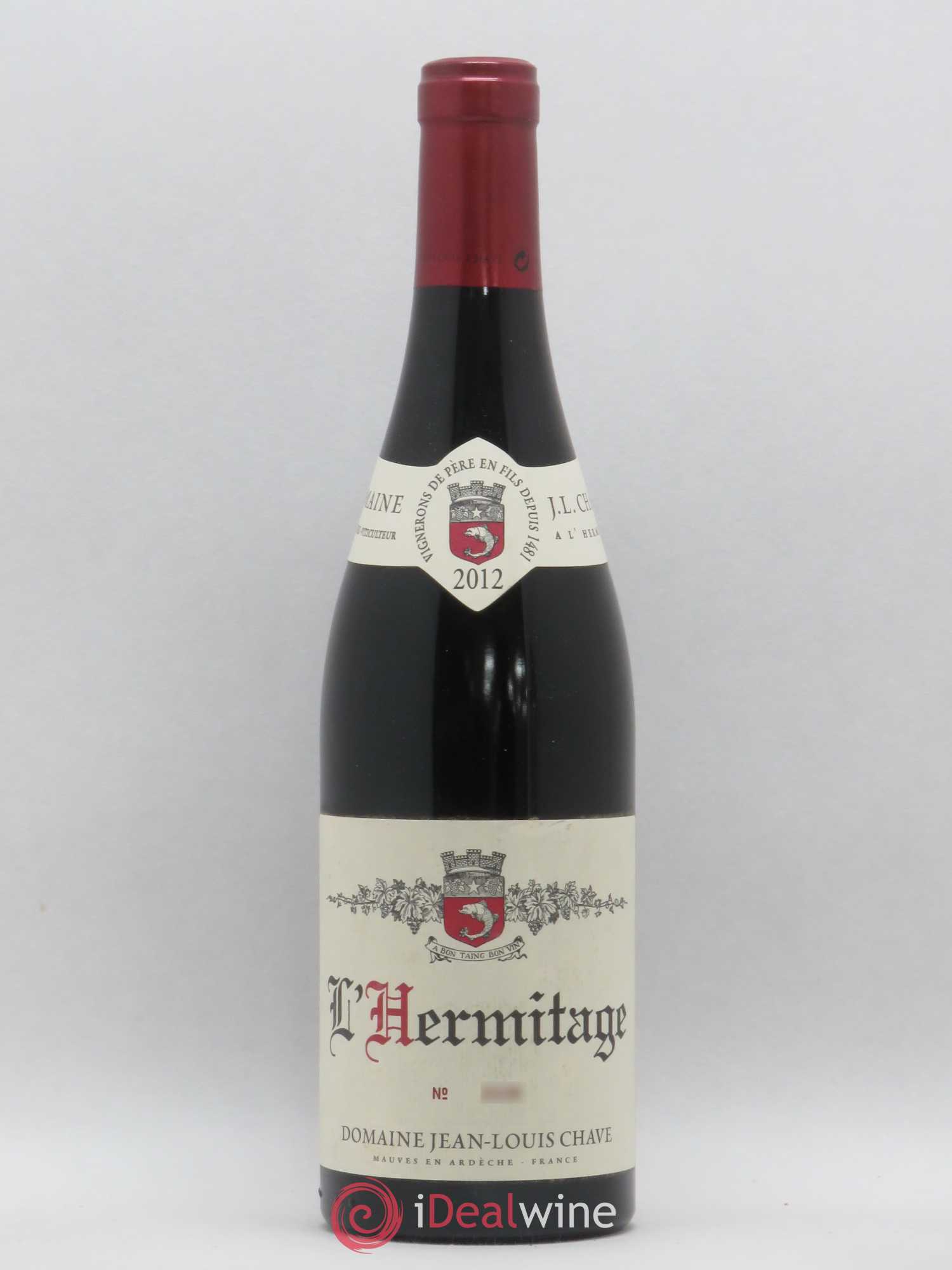 Hermitage Jean-Louis Chave (sans prix de réserve) 2012 - Lot de 1 bouteille - 0