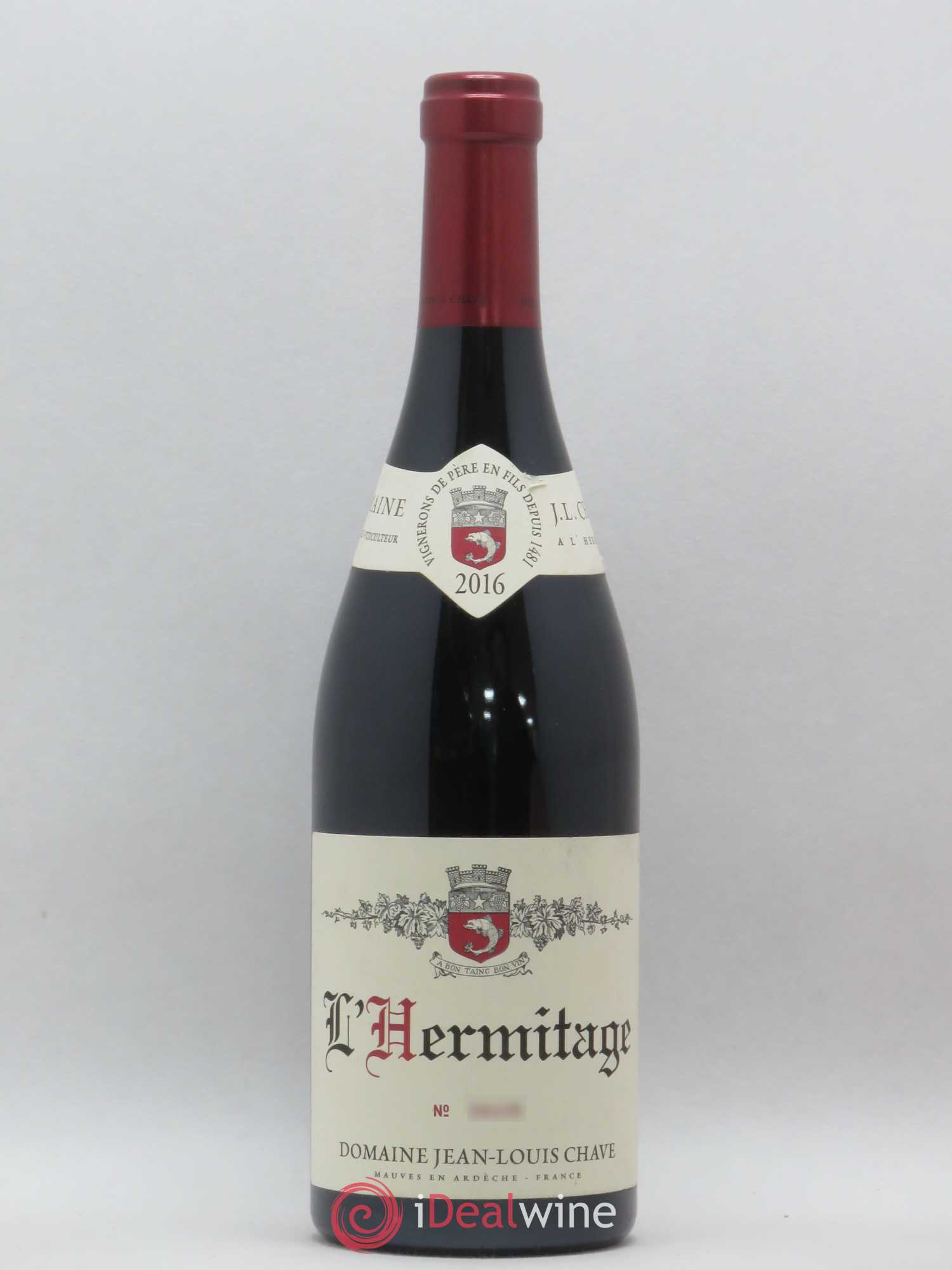 Hermitage Jean-Louis Chave (sans prix de réserve) 2016 - Lot de 1 bouteille - 0