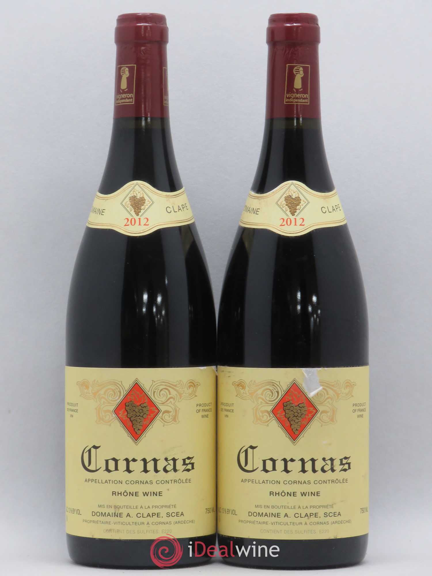 Cornas Auguste Clape (sans prix de réserve) 2012 - Lot de 2 bouteilles - 0