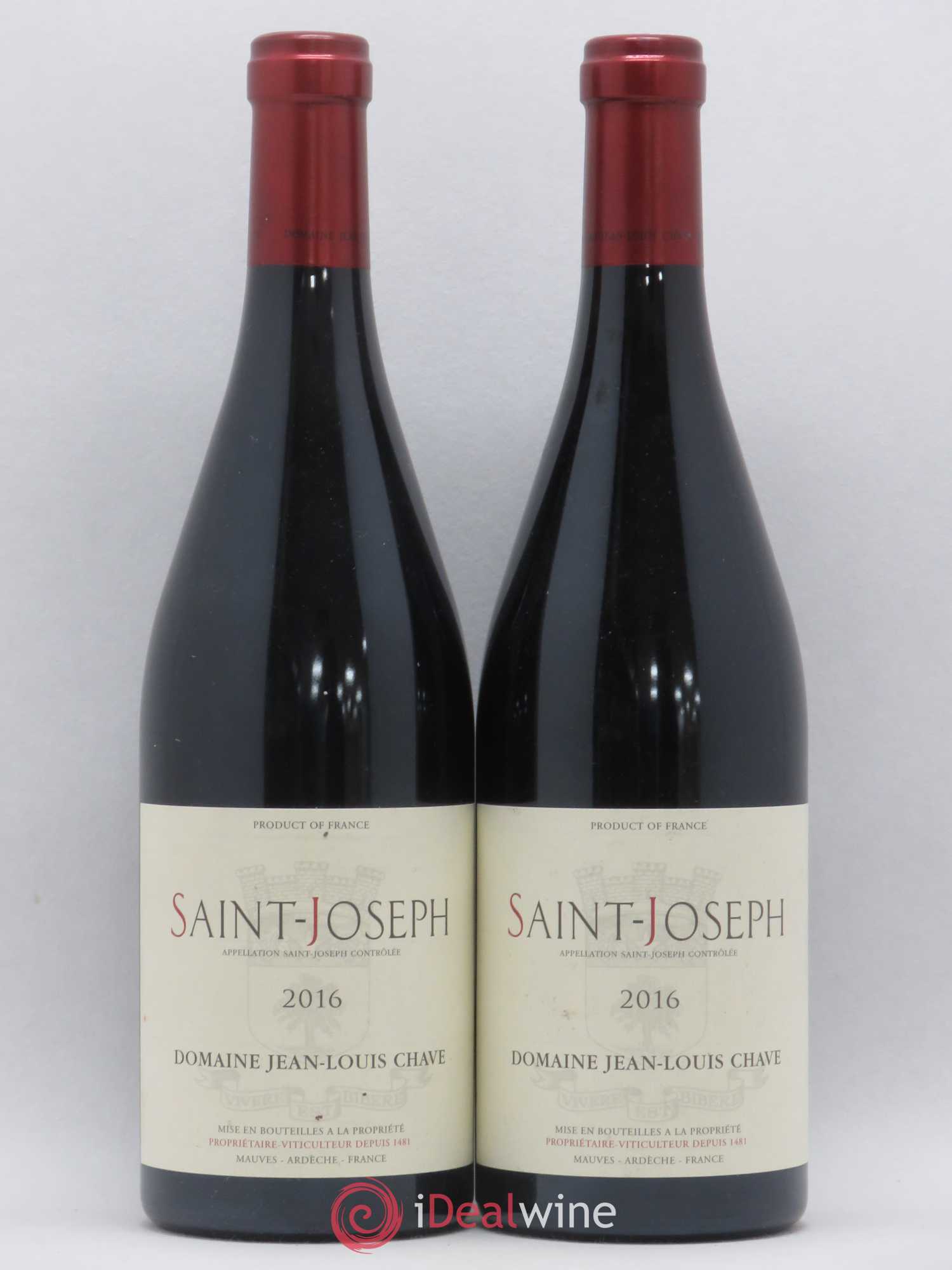 Saint-Joseph Jean-Louis Chave (sans prix de réserve) 2016 - Lot de 2 bouteilles - 0