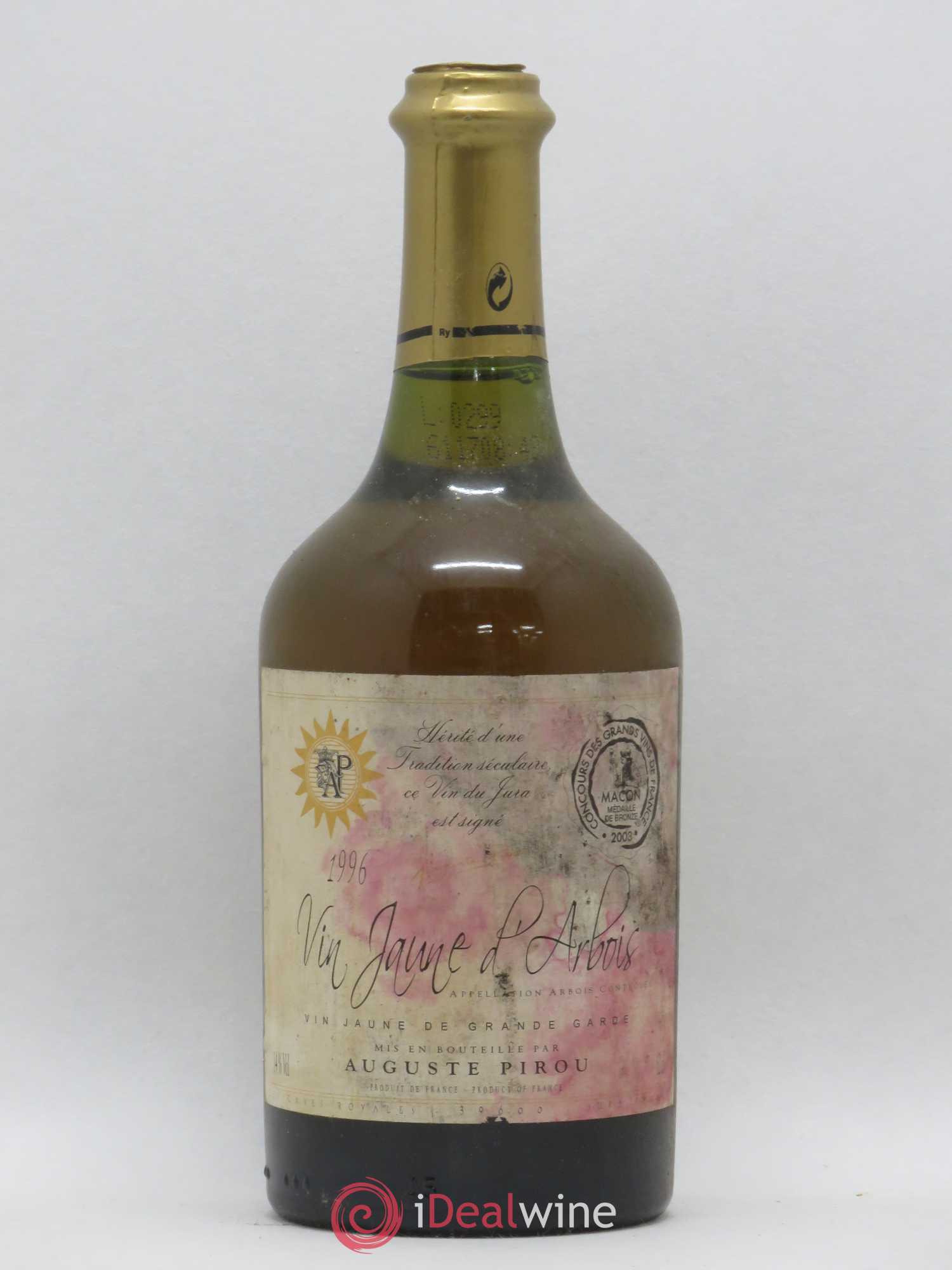 Arbois Vin Jaune Auguste Pirou (sans prix de réserve) 1996 - Lot de 1 bouteille - 0