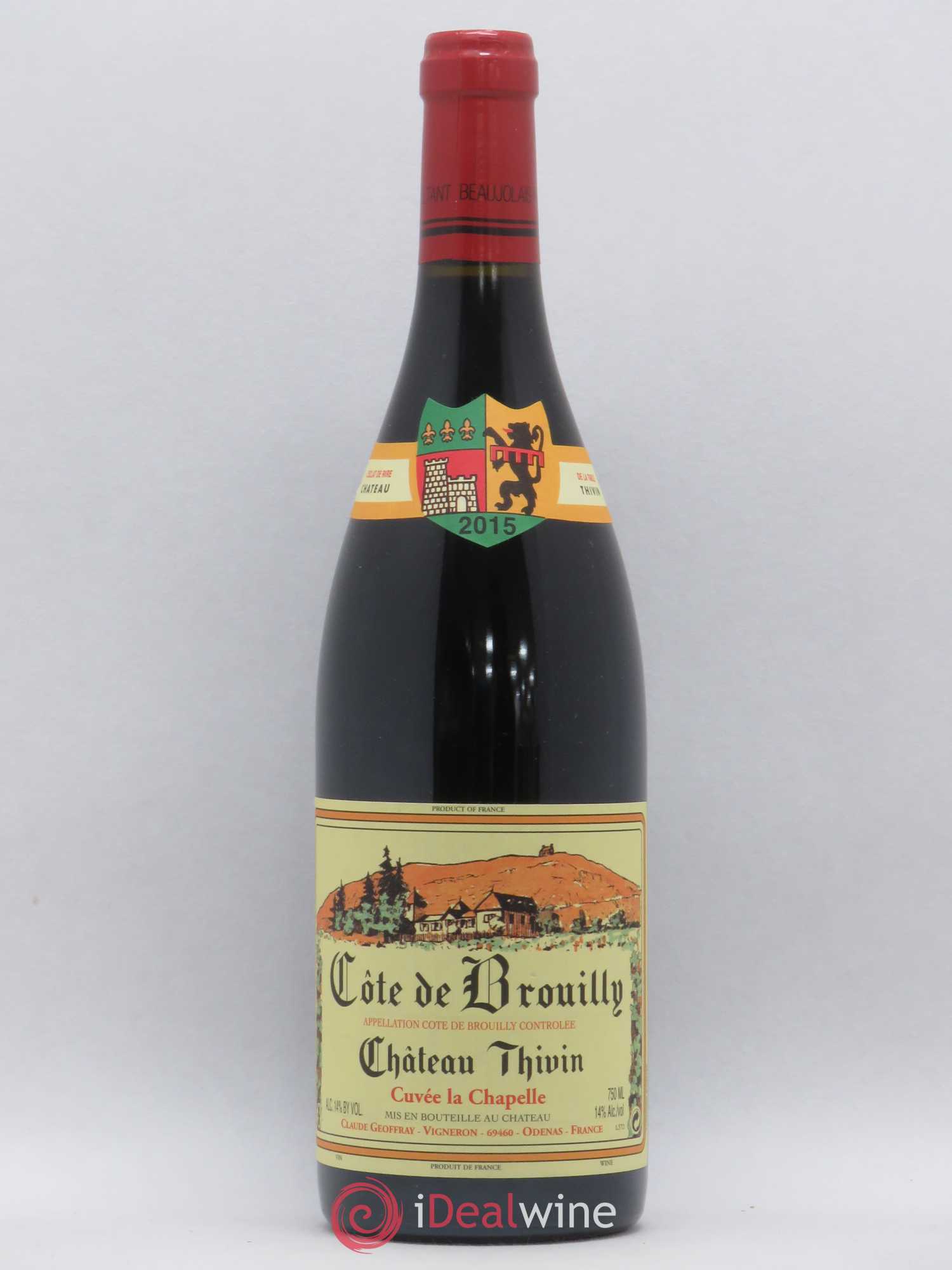 Côte de Brouilly Cuvée La Chapelle Château Thivin (sans prix de réserve) 2015 - Lot de 1 bouteille - 0