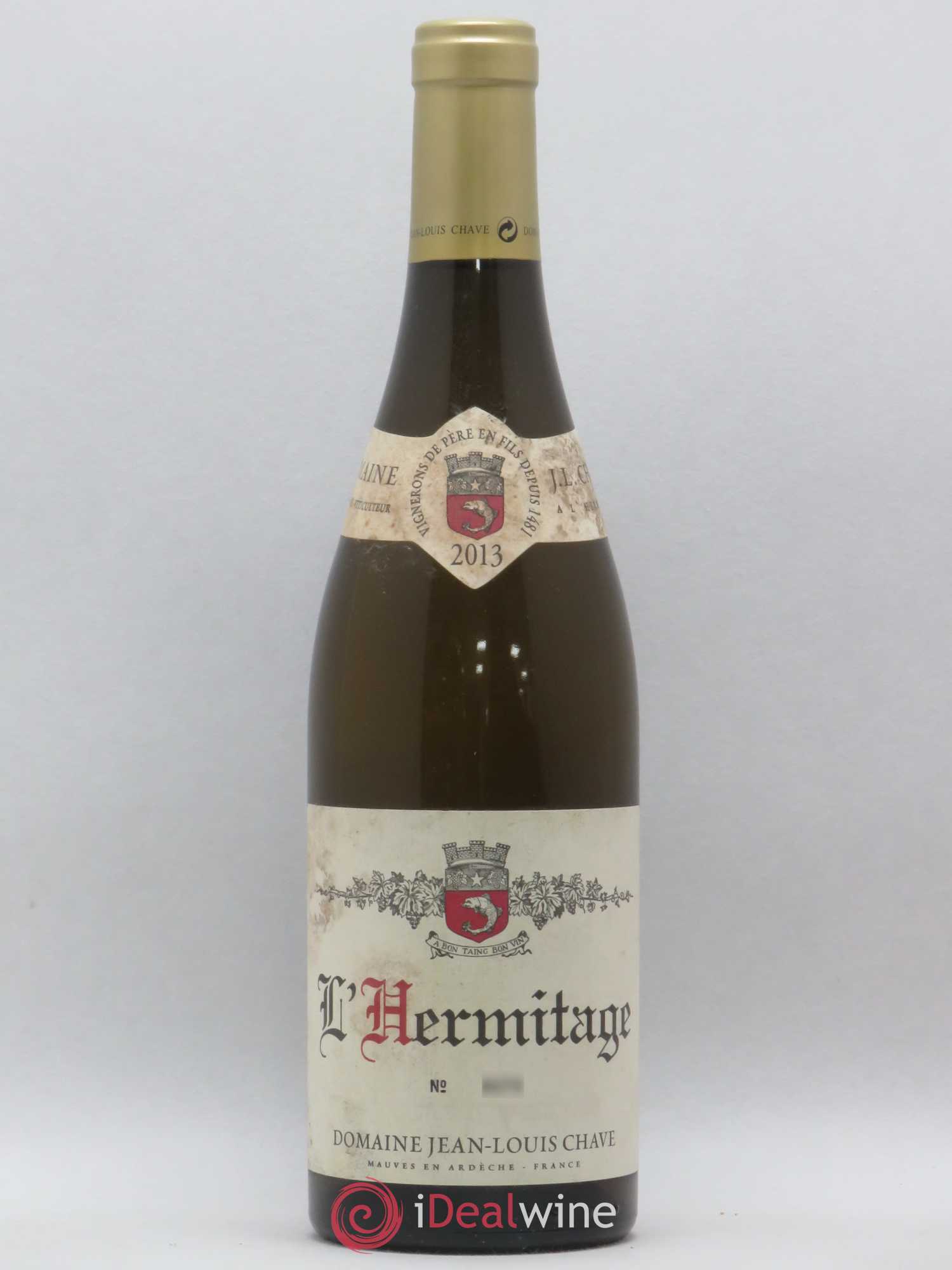 Hermitage Jean-Louis Chave (sans prix de réserve) 2013 - Lot de 1 bouteille - 0