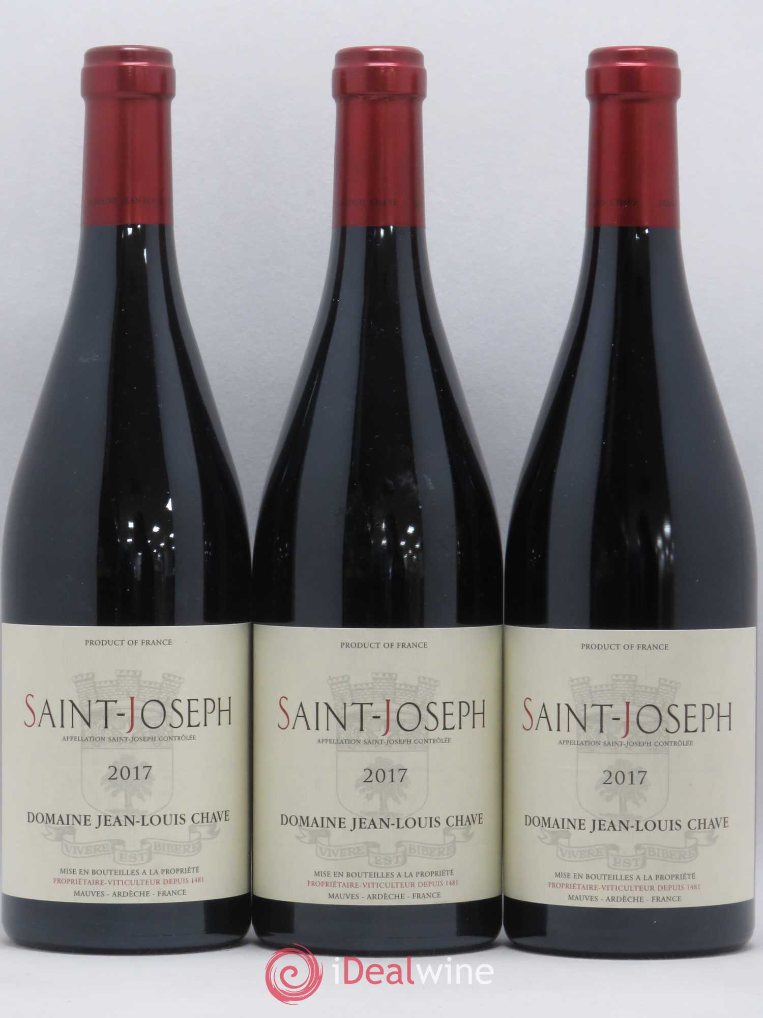 Saint-Joseph Jean-Louis Chave (sans prix de réserve) 2017 - Lot de 3 bouteilles - 0