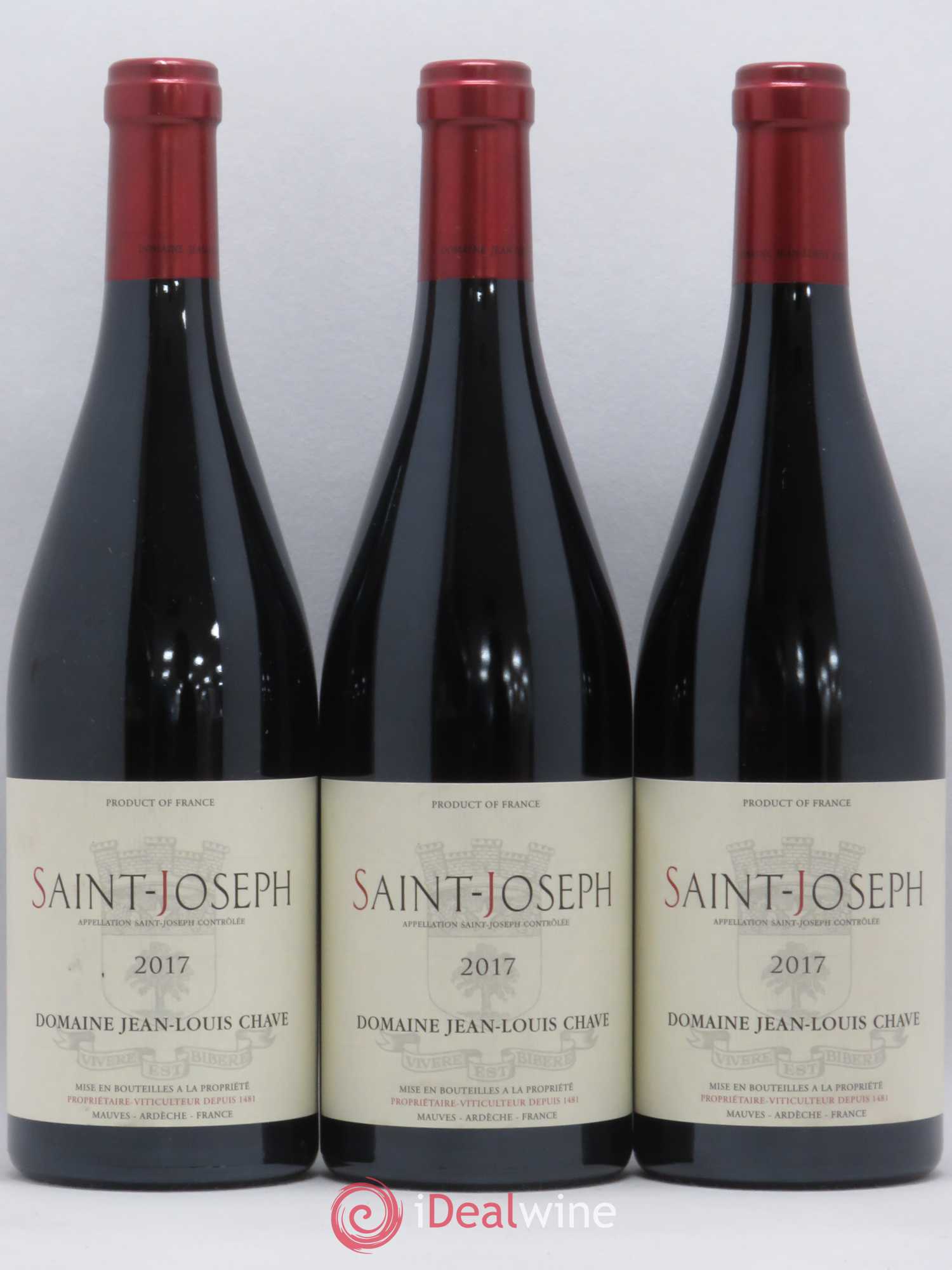 Saint-Joseph Jean-Louis Chave (sans prix de réserve) 2017 - Lot de 3 bouteilles - 0