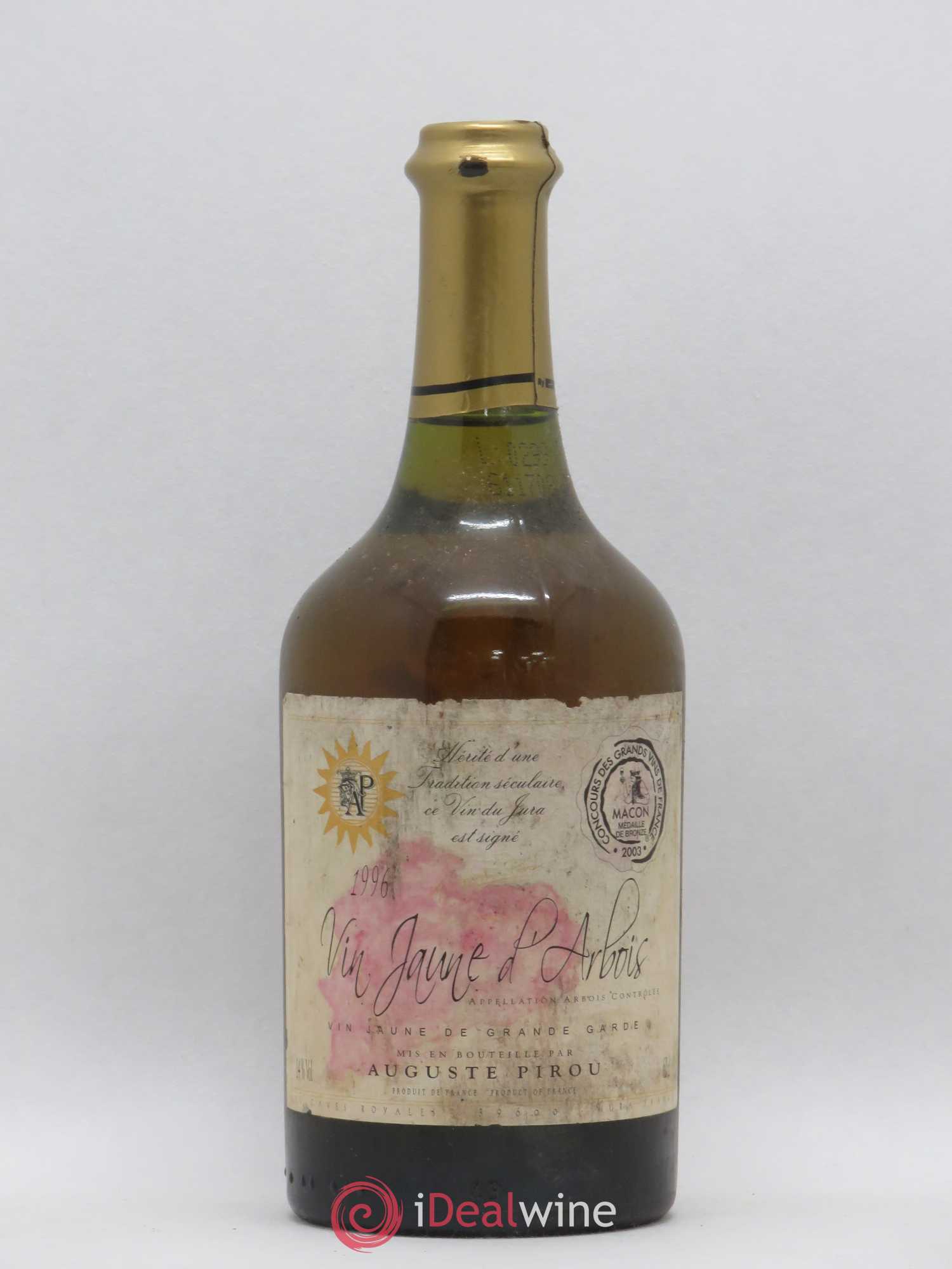 Arbois Vin Jaune A. Pirou (sans prix de réserve) 1996 - Posten von 1 Flasche - 0
