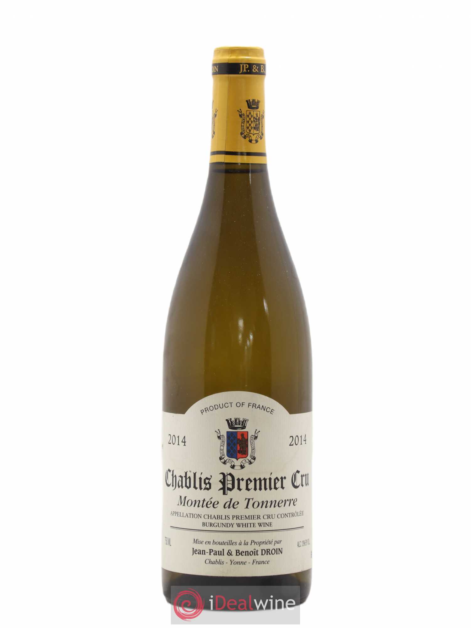 Chablis 1er Cru Montée de Tonnerre Jean-Paul & Benoît Droin (Domaine) 2014 - Lot de 1 bouteille - 0