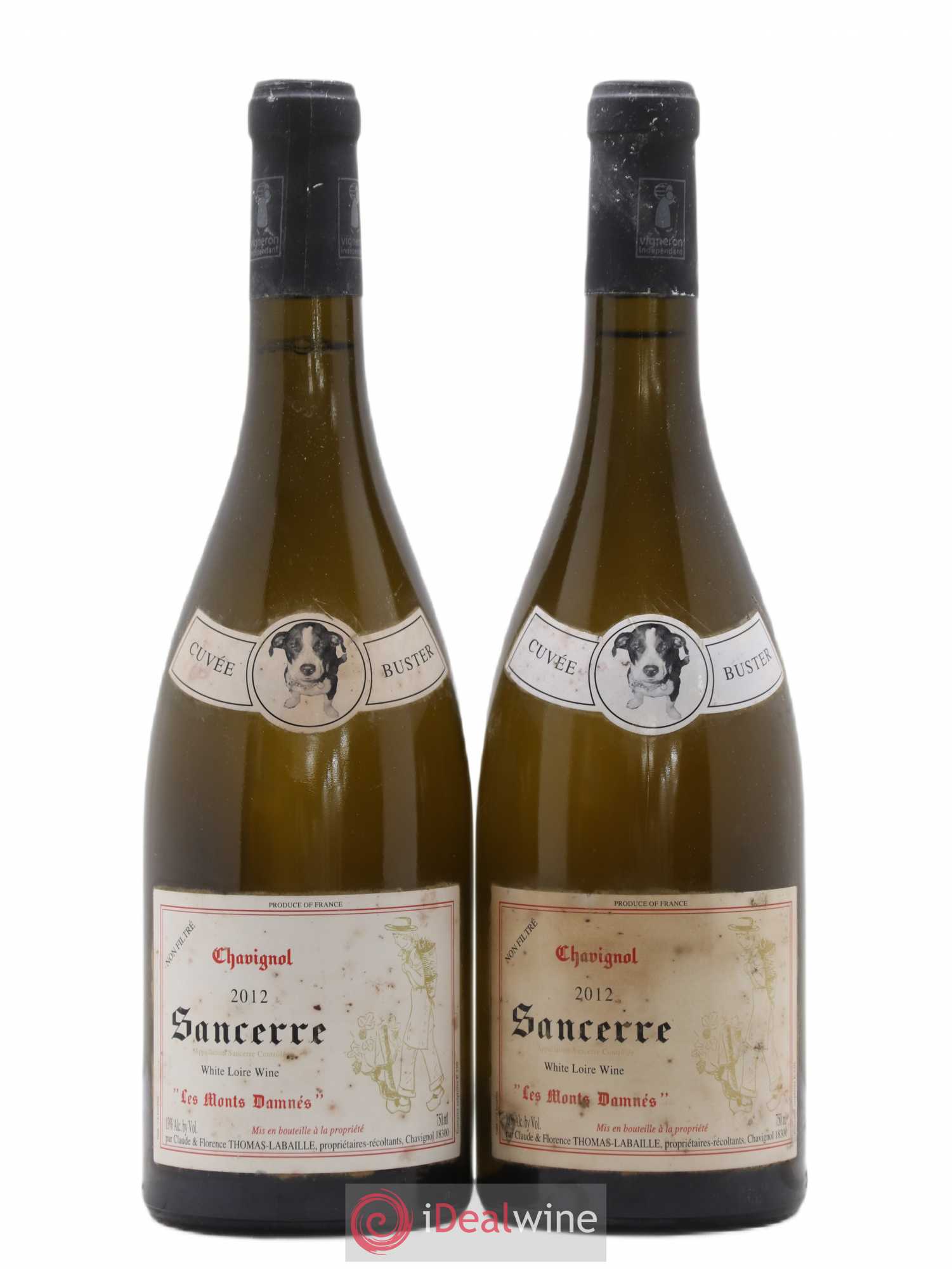 Sancerre Les Monts Damnés Cuvée Buster Thomas Labaille 2012 - Posten von 2 Flaschen - 0