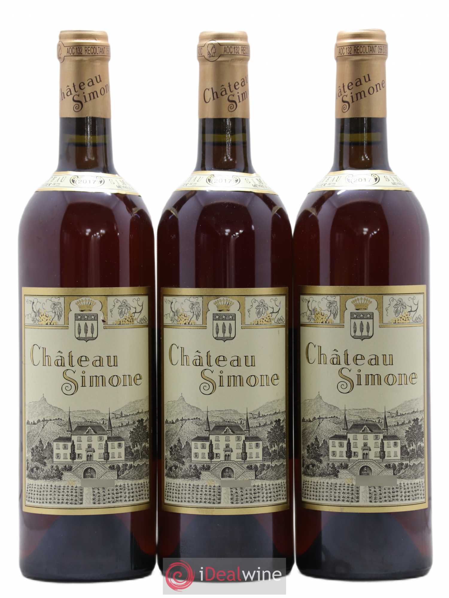 Palette Château Simone Famille Rougier 2017 - Posten von 3 Flaschen - 0