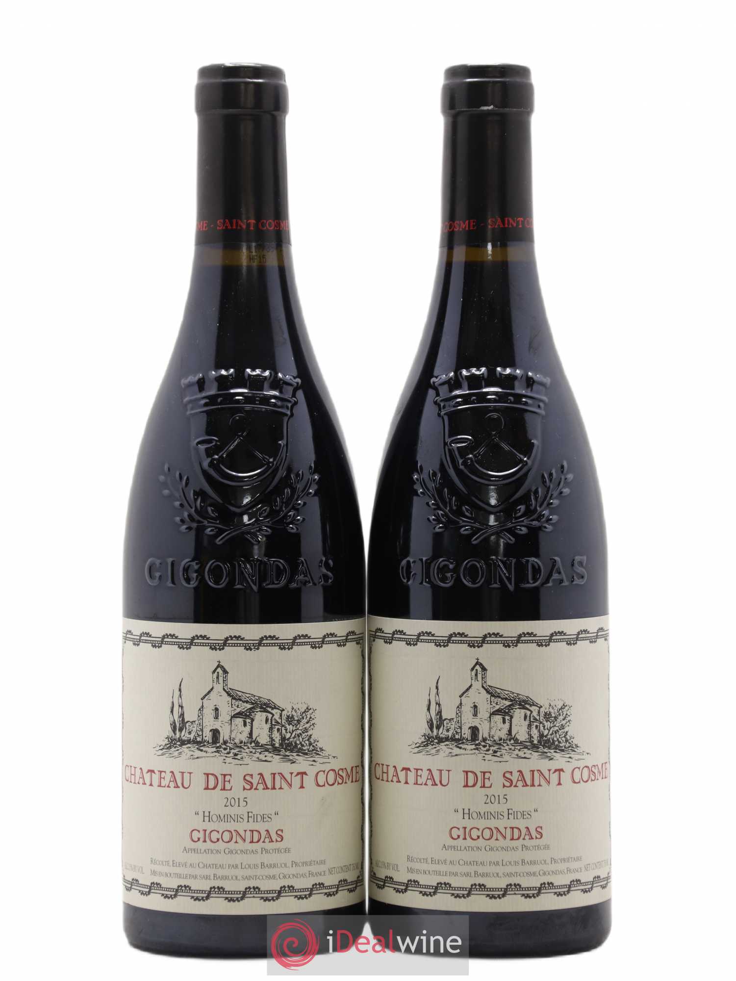Gigondas Hominis Fides Saint Cosme 2015 - Lot de 2 bouteilles - 0