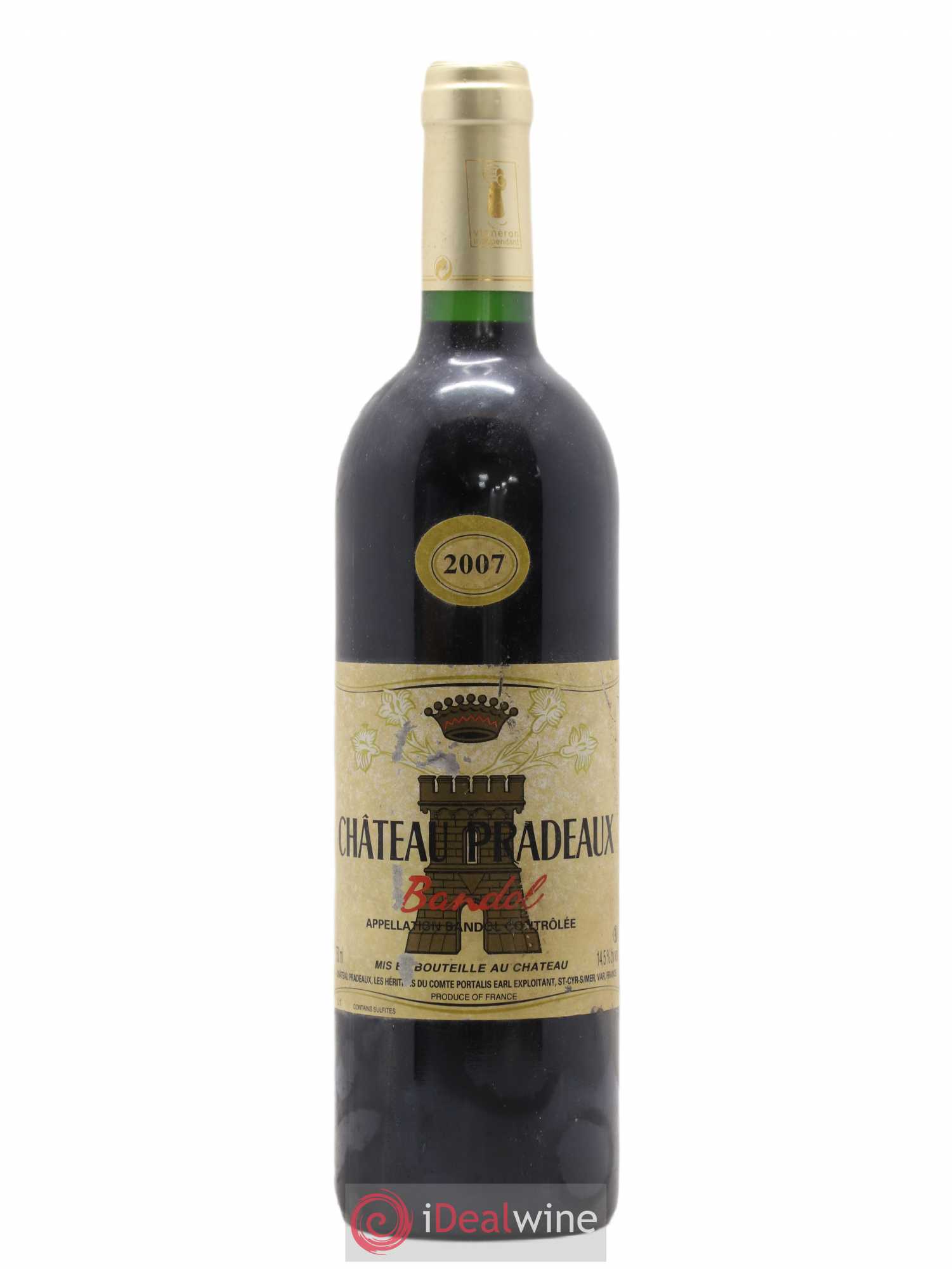 Bandol Château Pradeaux Famille Portalis 2007 - Lot de 1 bouteille - 0