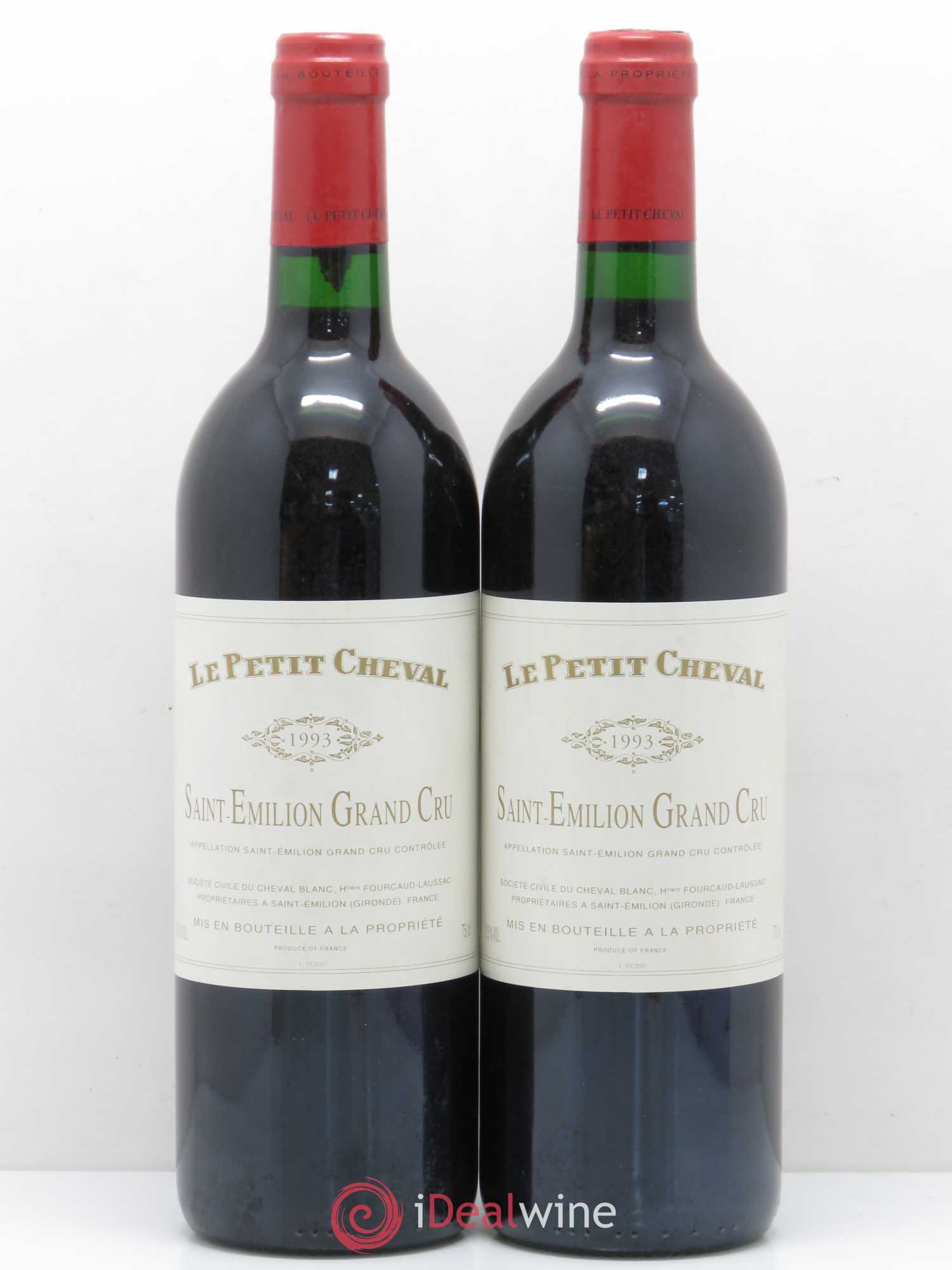 Le Petit Cheval Second Vin 1993 - Lot de 2 bouteilles - 0