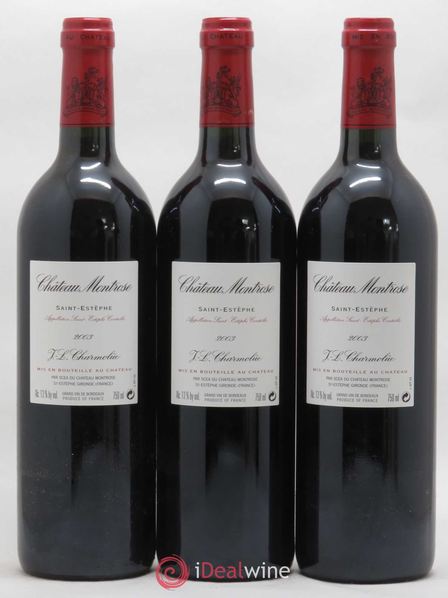 Château Montrose 2ème Grand Cru Classé 2003 - Lot de 3 bouteilles - 1