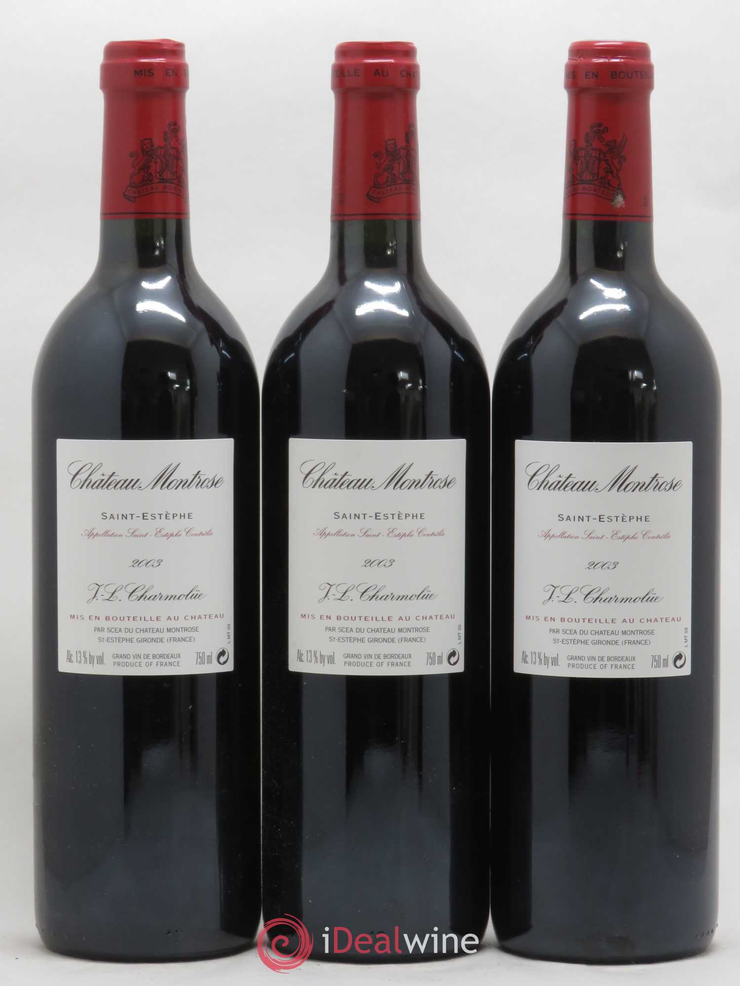 Château Montrose 2ème Grand Cru Classé 2003 - Lot de 3 bouteilles - 1