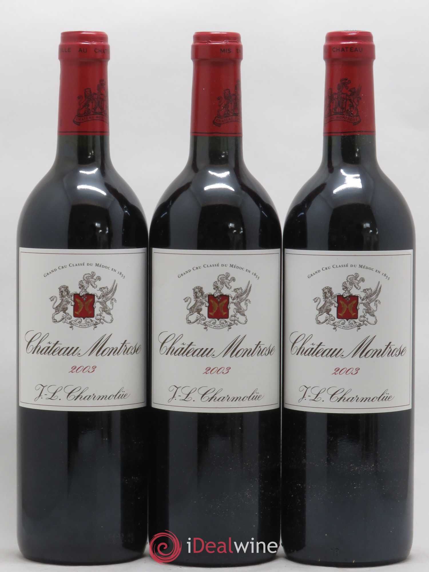 Château Montrose 2ème Grand Cru Classé 2003 - Lot de 3 bouteilles - 0