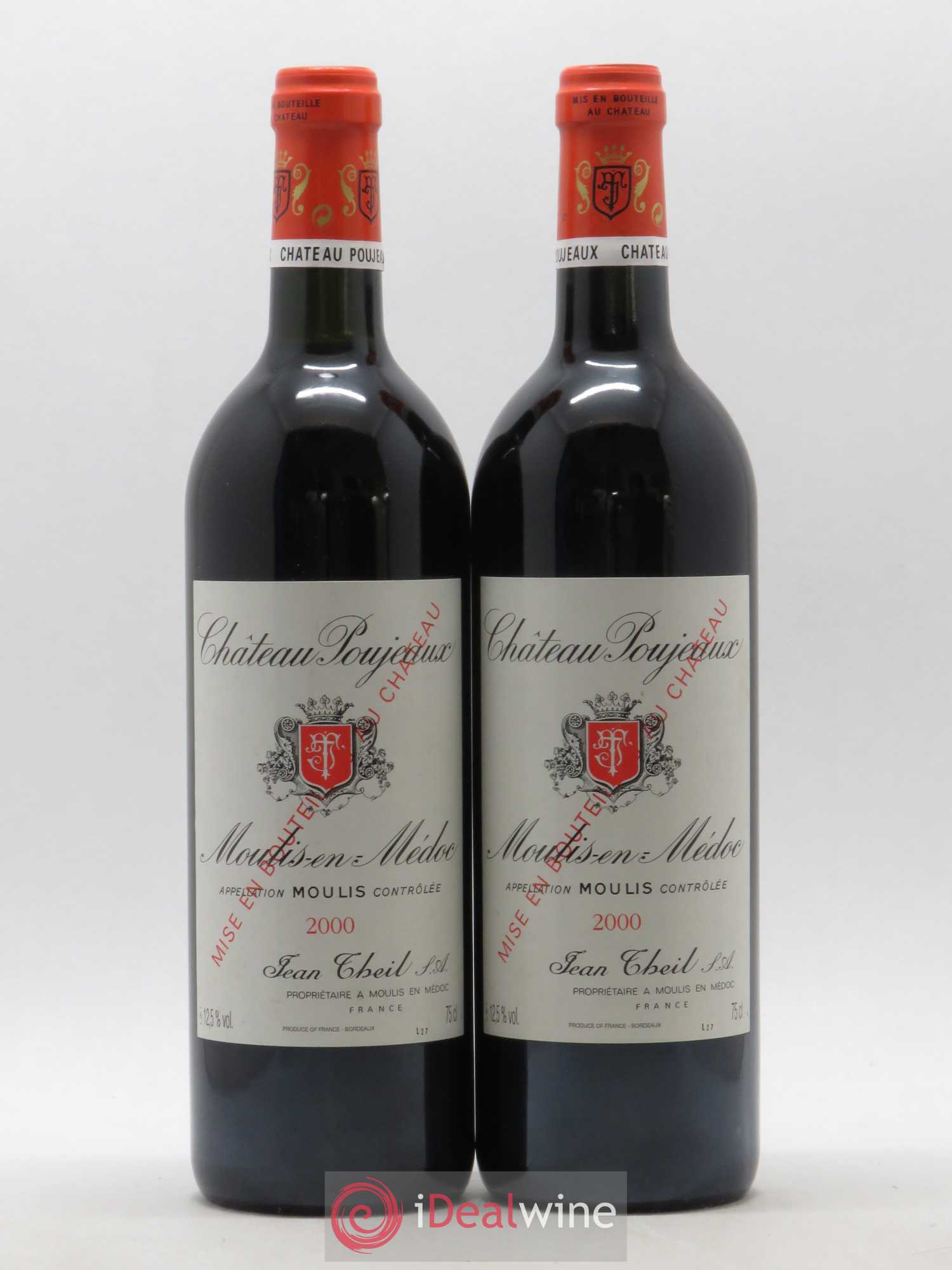 Château Poujeaux 2000 - Lot de 2 bouteilles - 0
