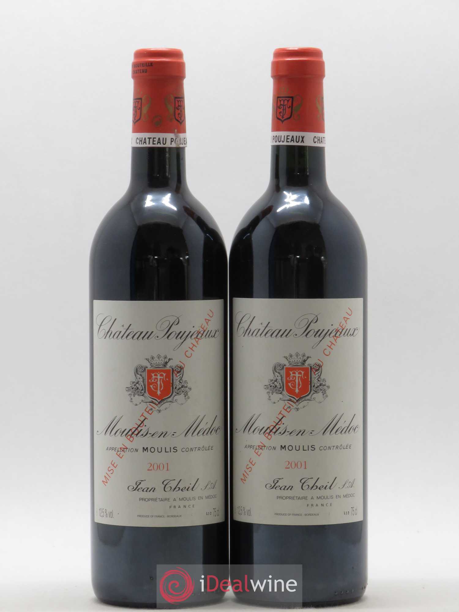 Château Poujeaux 2001 - Lot de 2 bouteilles - 0
