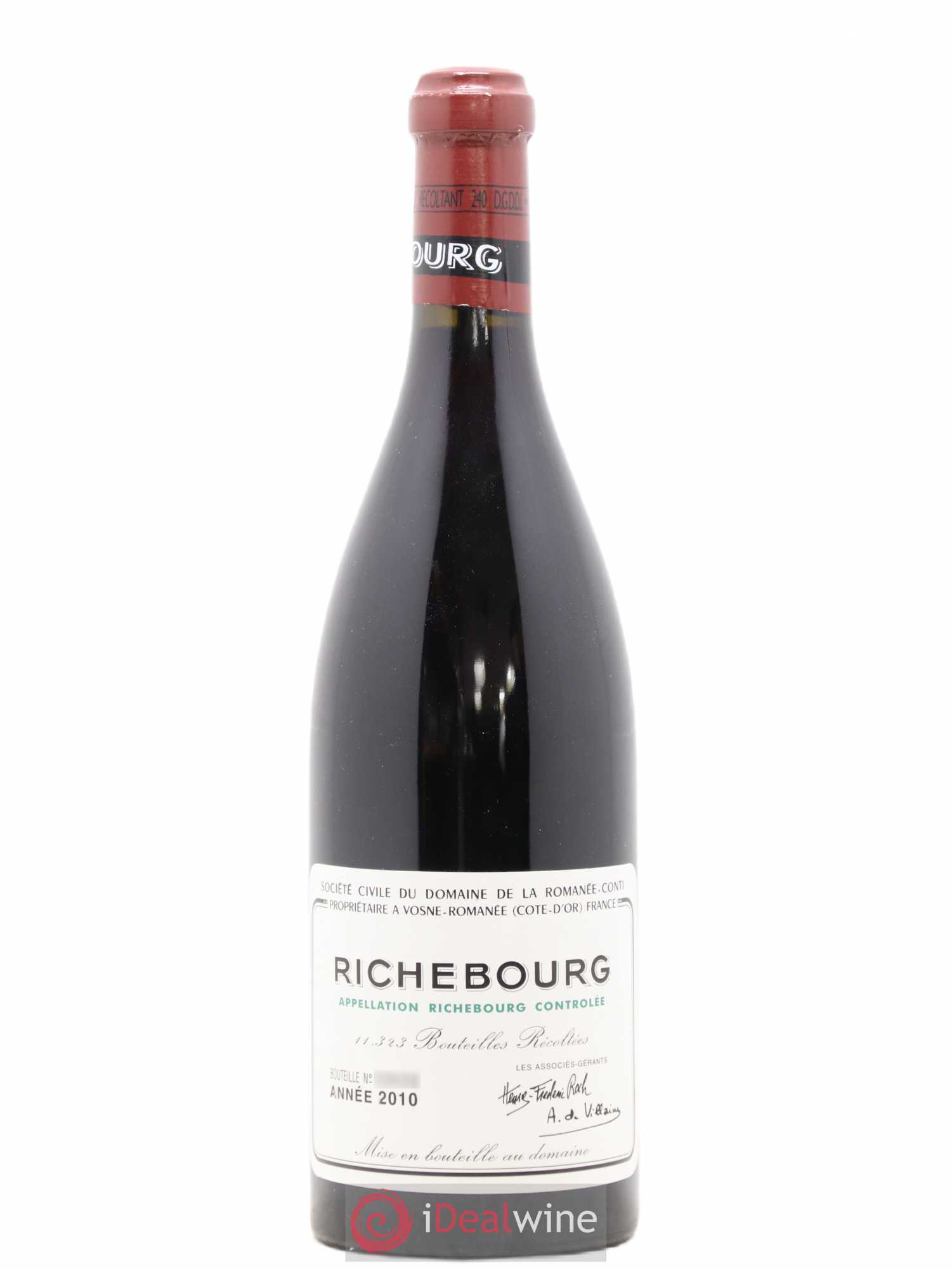 Richebourg Grand Cru Domaine de la Romanée-Conti 2010 - Lot de 1 bouteille - 0