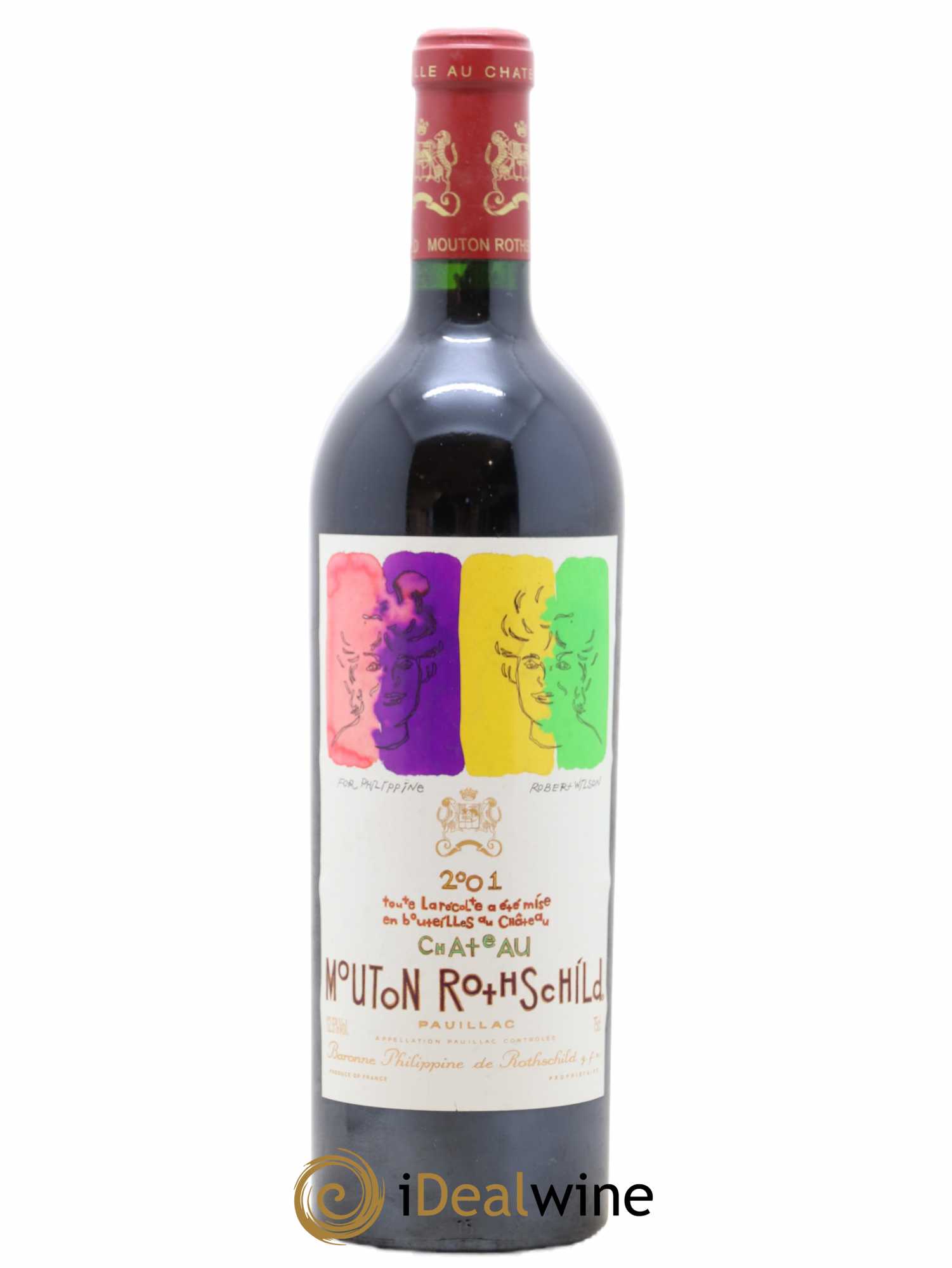 Château Mouton Rothschild 1er Grand Cru Classé 2001 - Lot de 1 bouteille - 0