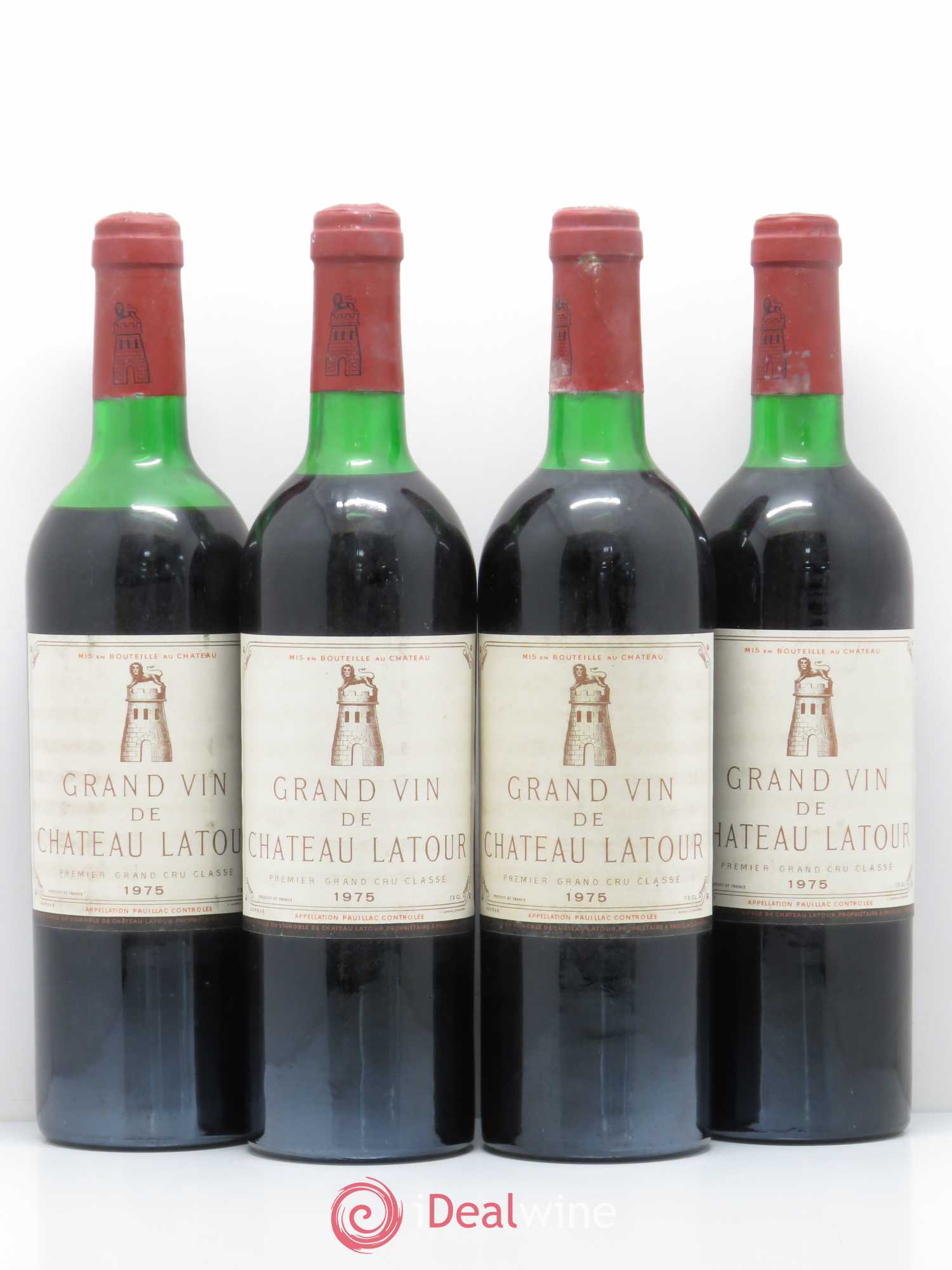 Château Latour 1er Grand Cru Classé 1975 - Lot de 4 bouteilles - 0