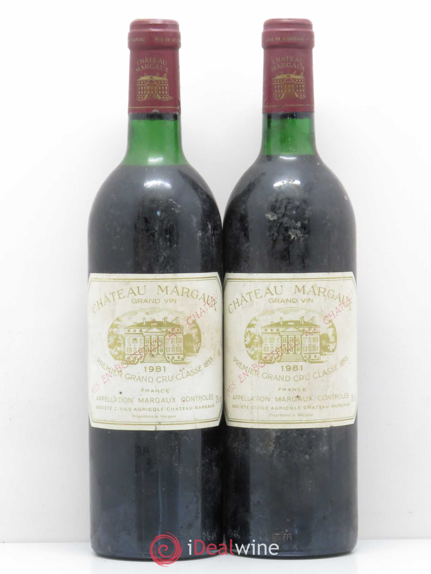 Château Margaux 1er Grand Cru Classé 1981 - Lot de 2 bouteilles - 0
