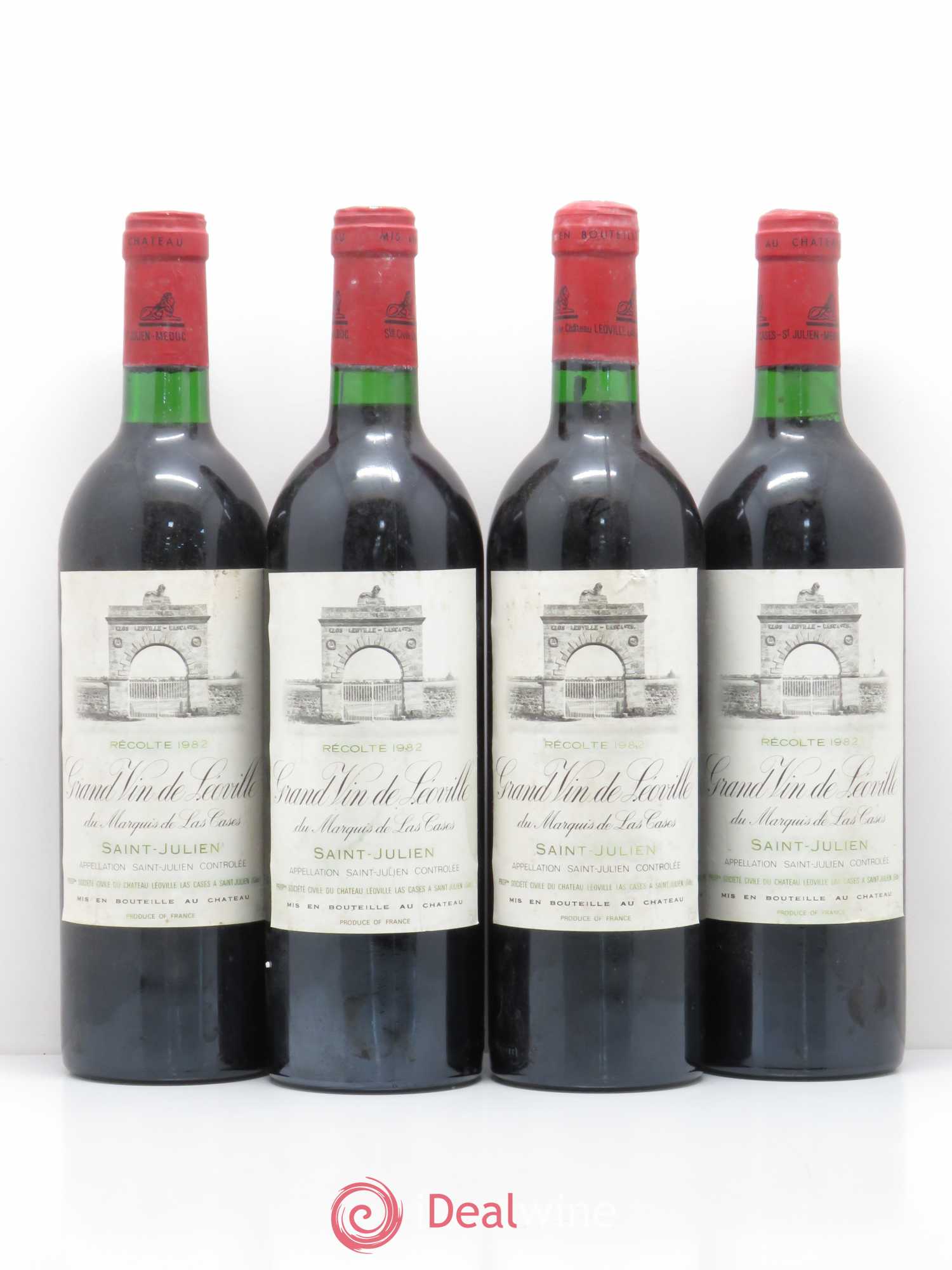 Château Léoville Las Cases 2ème Grand Cru Classé 1982 - Lot de 4 bouteilles - 0