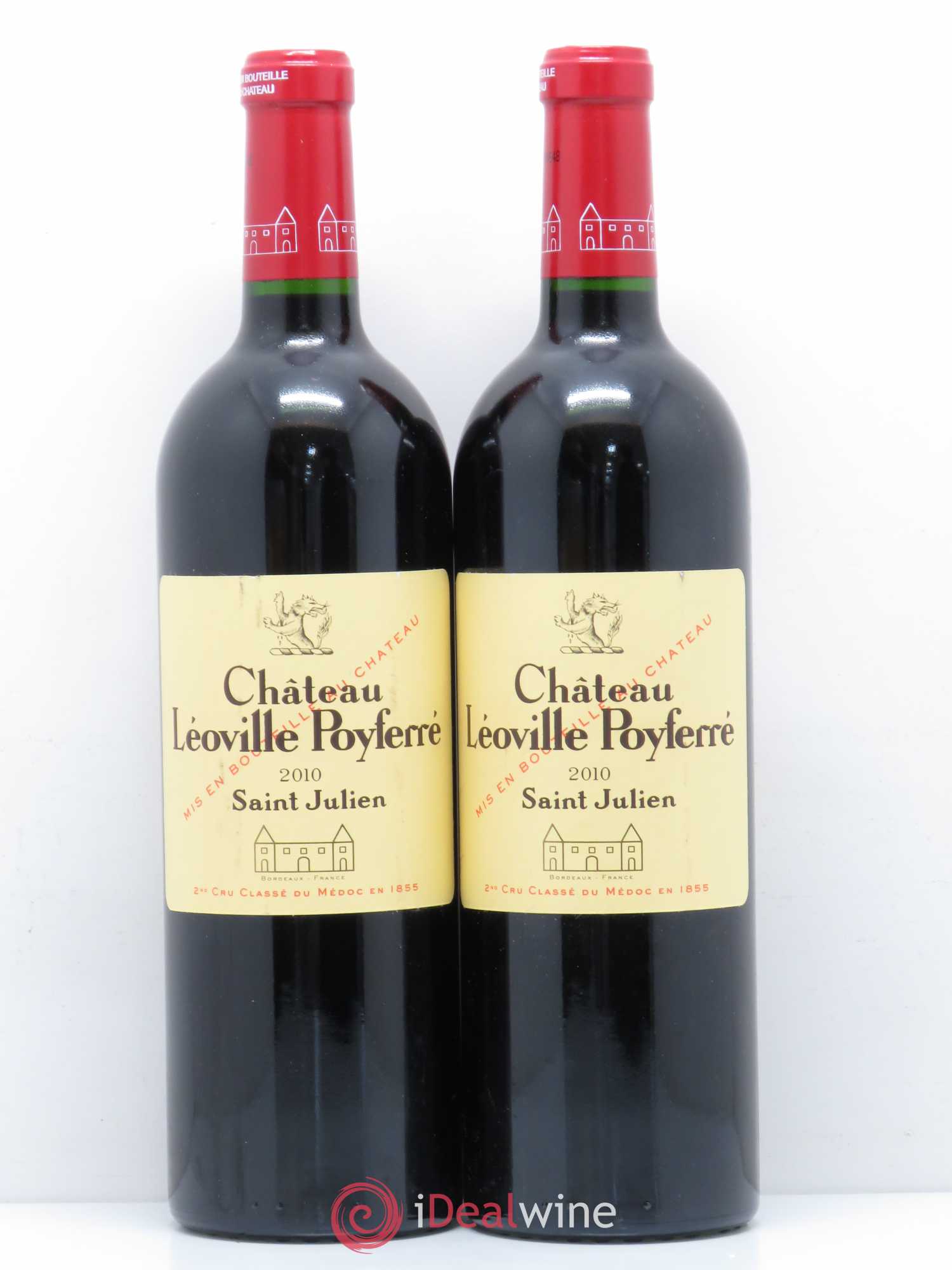 Château Léoville Poyferré 2ème Grand Cru Classé 2010 - Lot de 2 bouteilles - 0