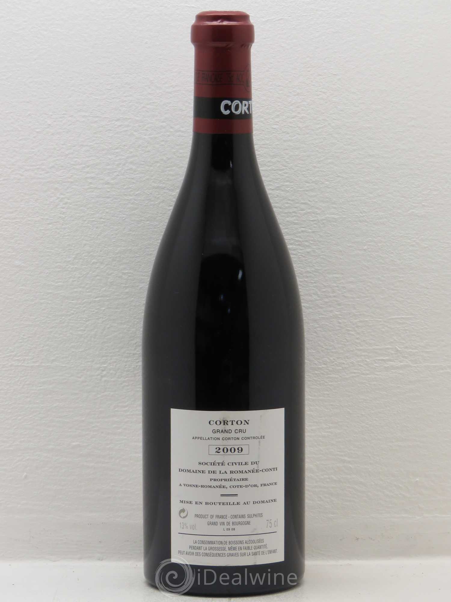 Corton Grand Cru Domaine de la Romanée-Conti Prince Florent De Merode 2009 - Lot of 1 bottle - 1