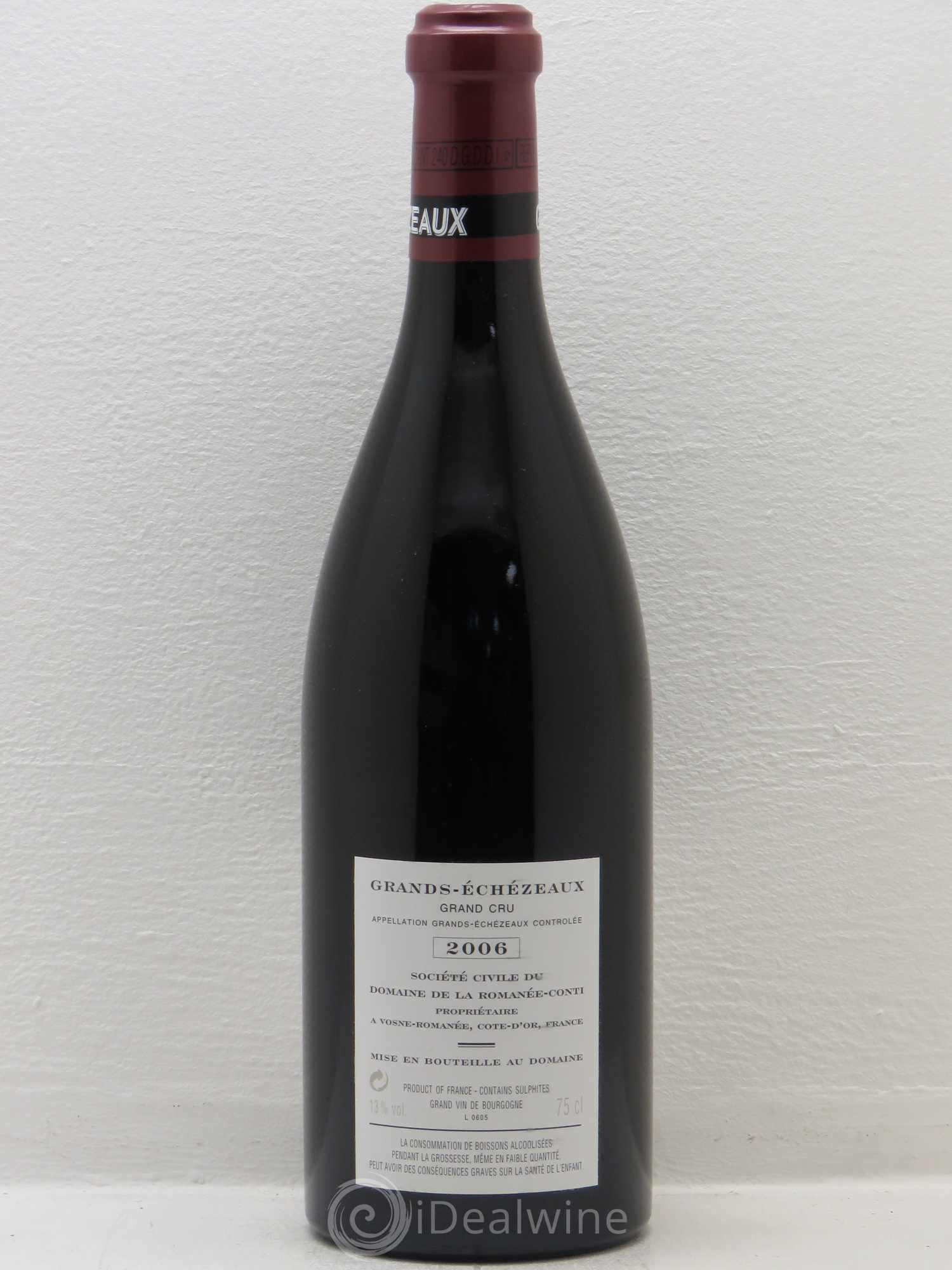 Grands-Echezeaux Grand Cru Domaine de la Romanée-Conti 2006 - Lot de 1 bouteille - 1