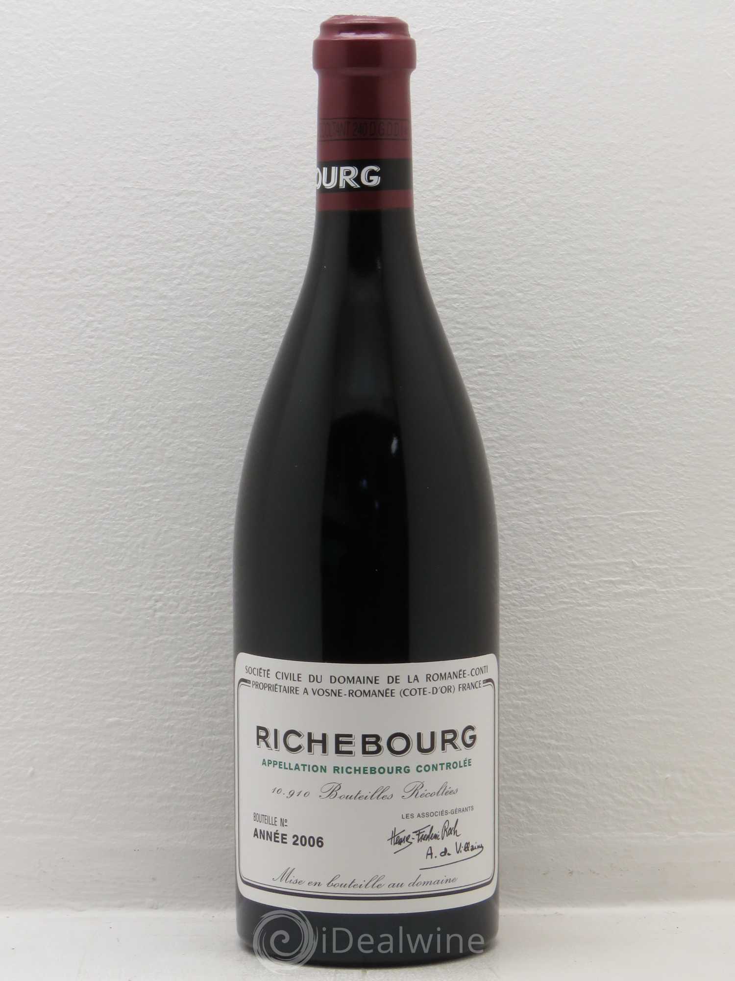 Richebourg Grand Cru Domaine de la Romanée-Conti 2006 - Lot de 1 bouteille - 0