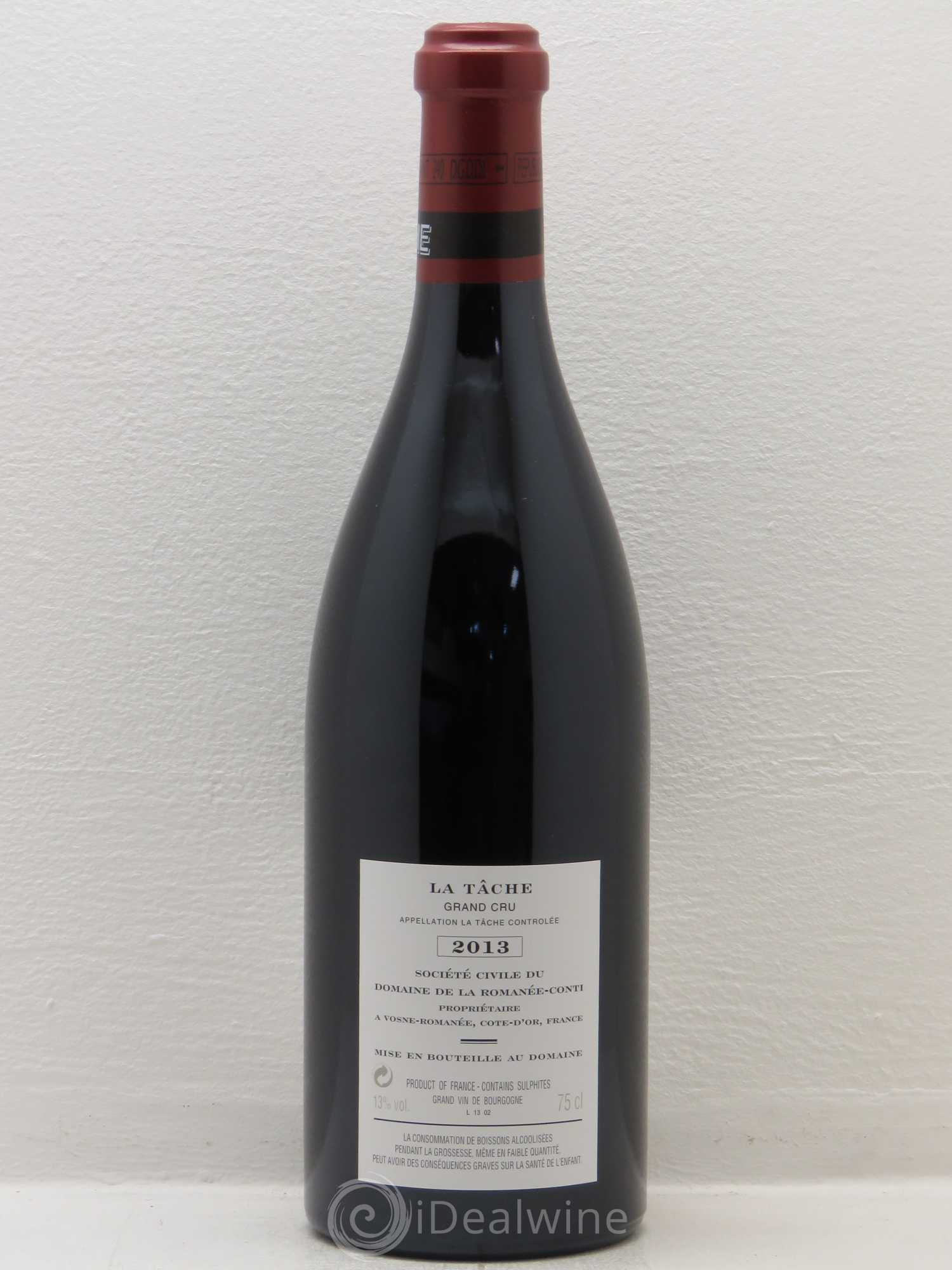 La Tâche Grand Cru Domaine de la Romanée-Conti 2013 - Lot de 1 bouteille - 1